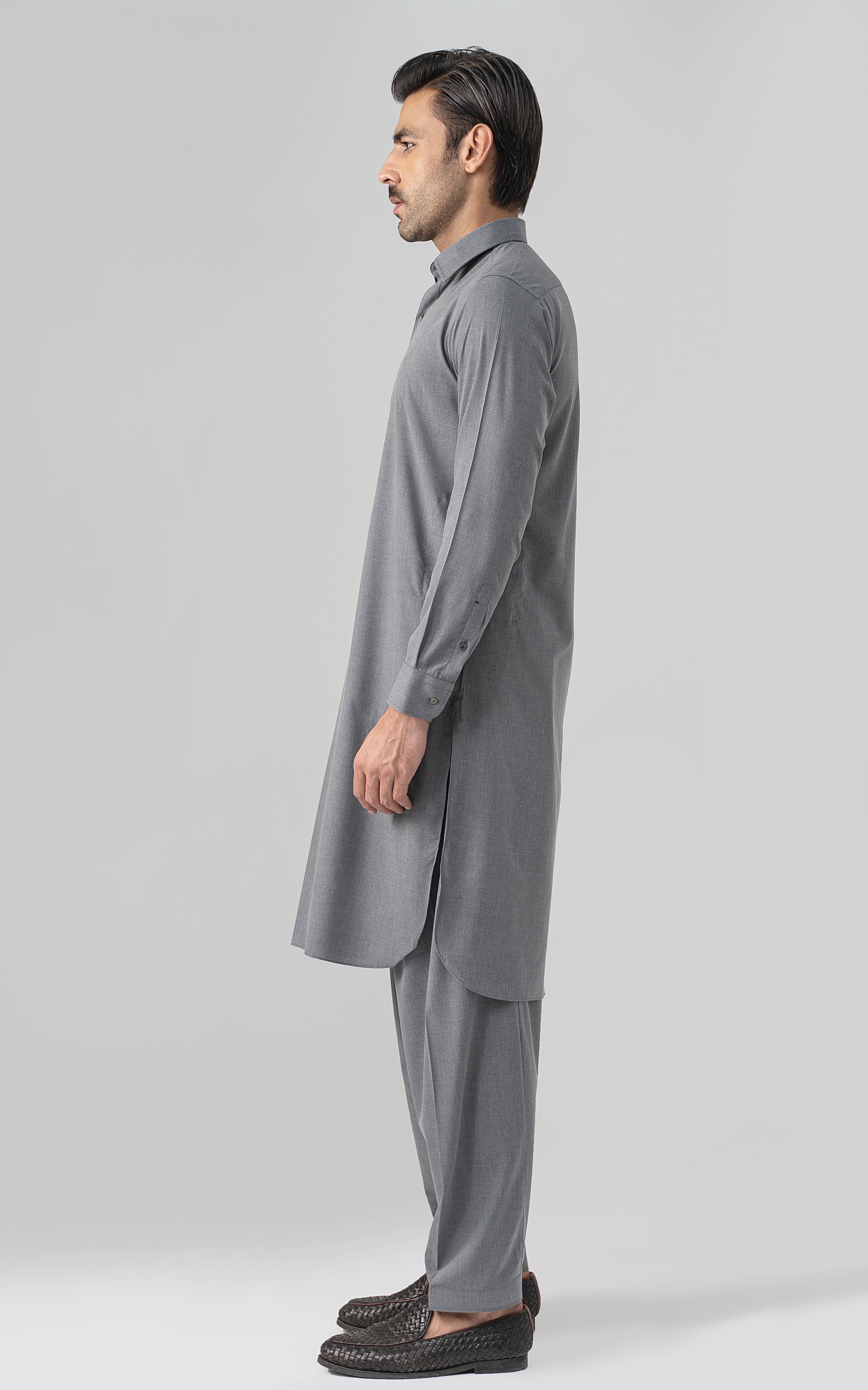 BLENDED WASH & WEAR - CLASSIC COLLECTION GREY MELANGE