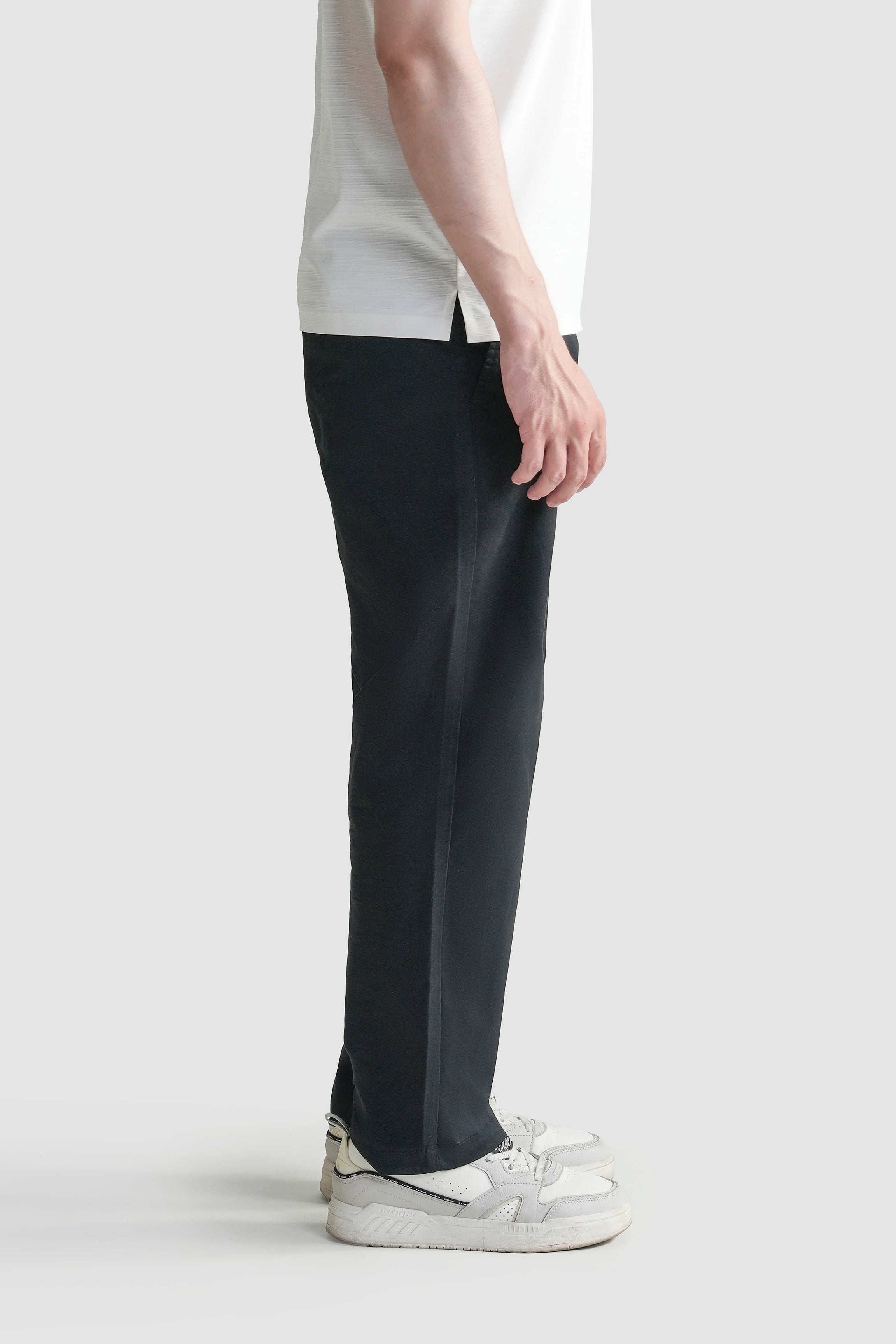 REGULAR FIT CROSS POCKET CHINO PANT BLACK