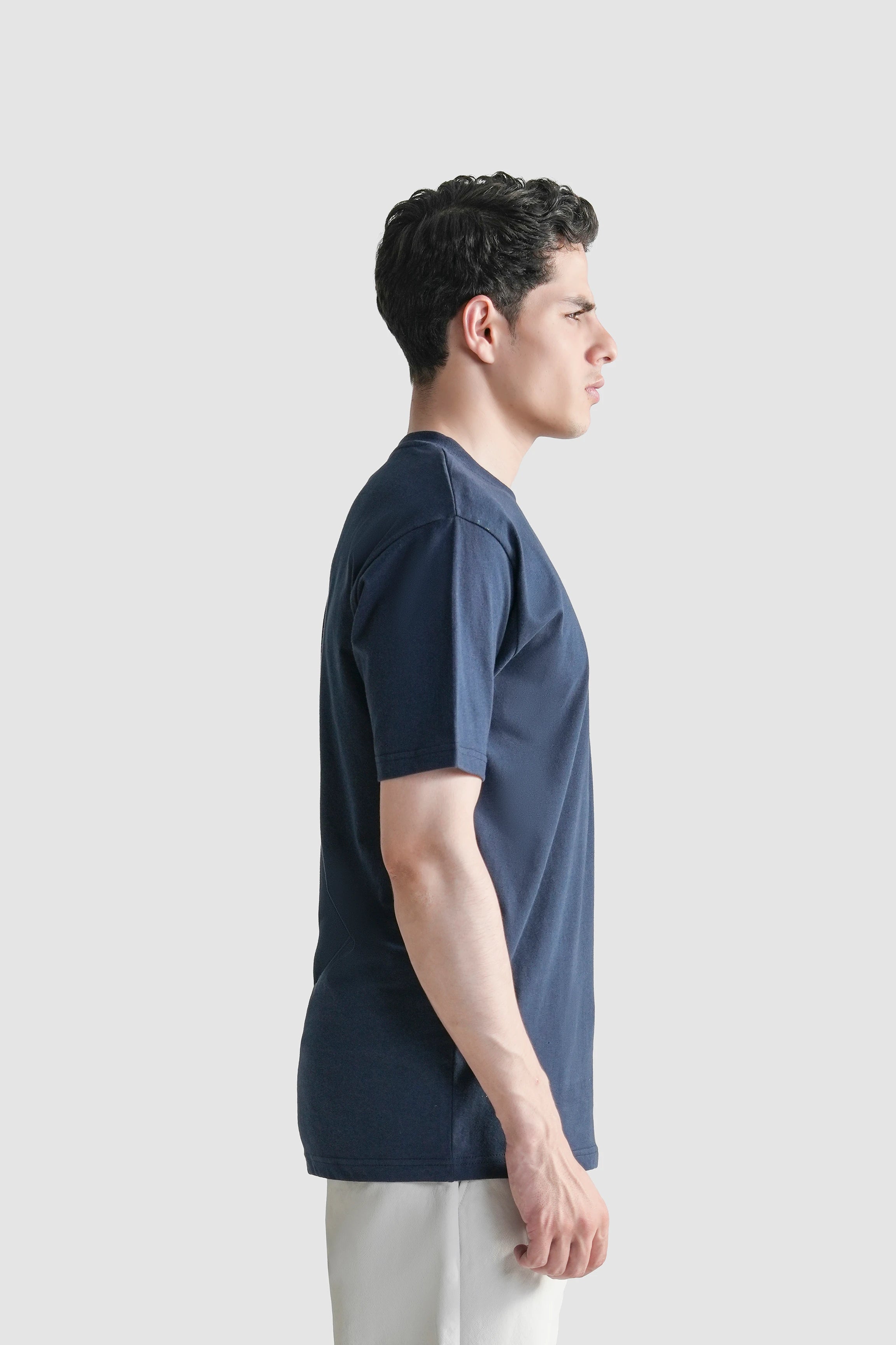 HALF SLEEVES SLEEPWEAR CREW NECK T SHIRT NAVY