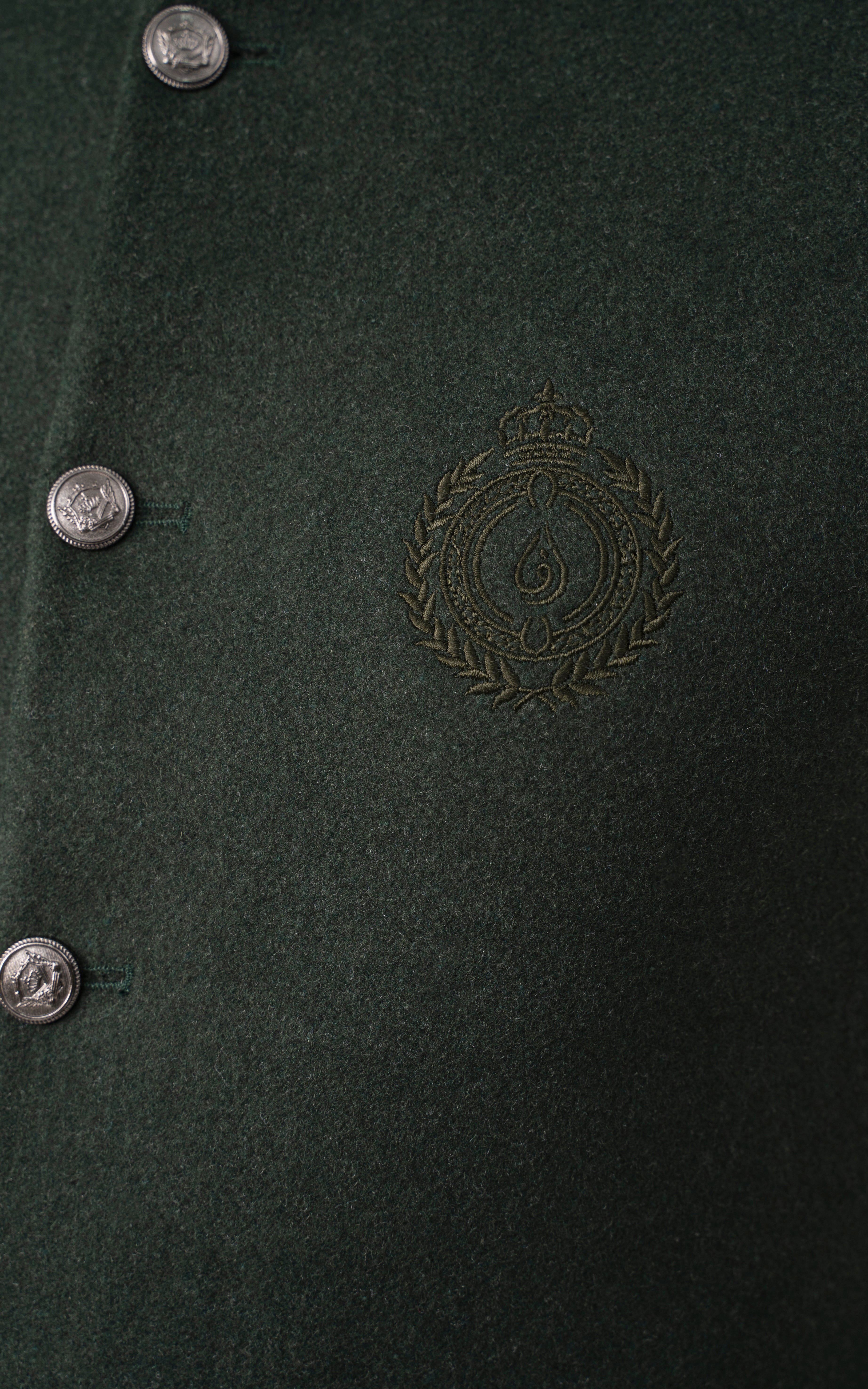 WOOL BLENDED WAISTCOAT - SIGNATURE COLLECTION FOREST GREEN