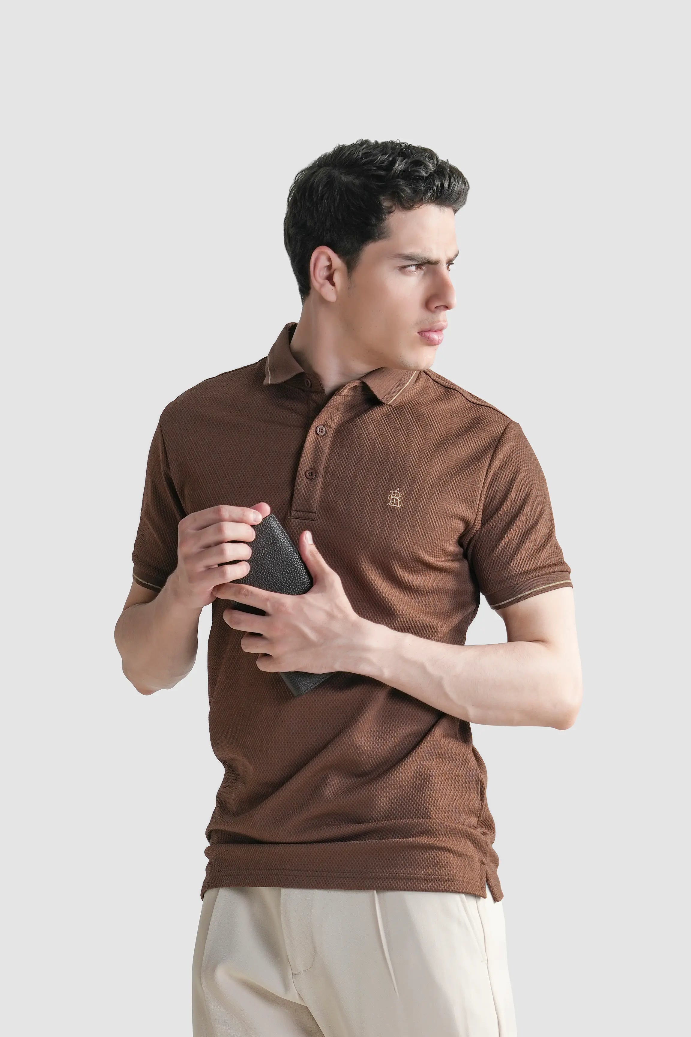 SMART FIT CLASSIC PREMIUM  POLO SHIRT BROWN