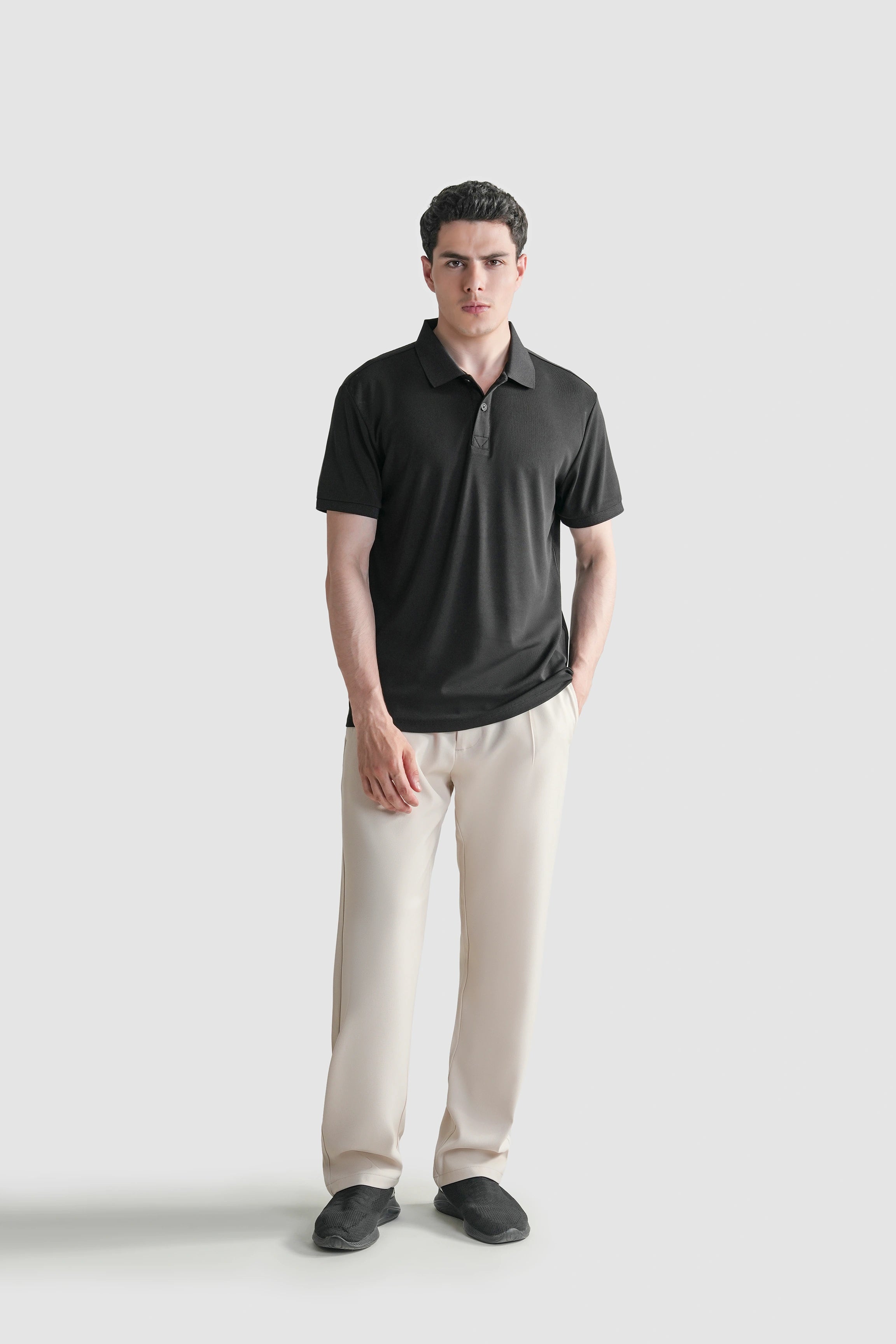 SMART FIT CLASSIC PREMIUM  POLO SHIRT BLACK