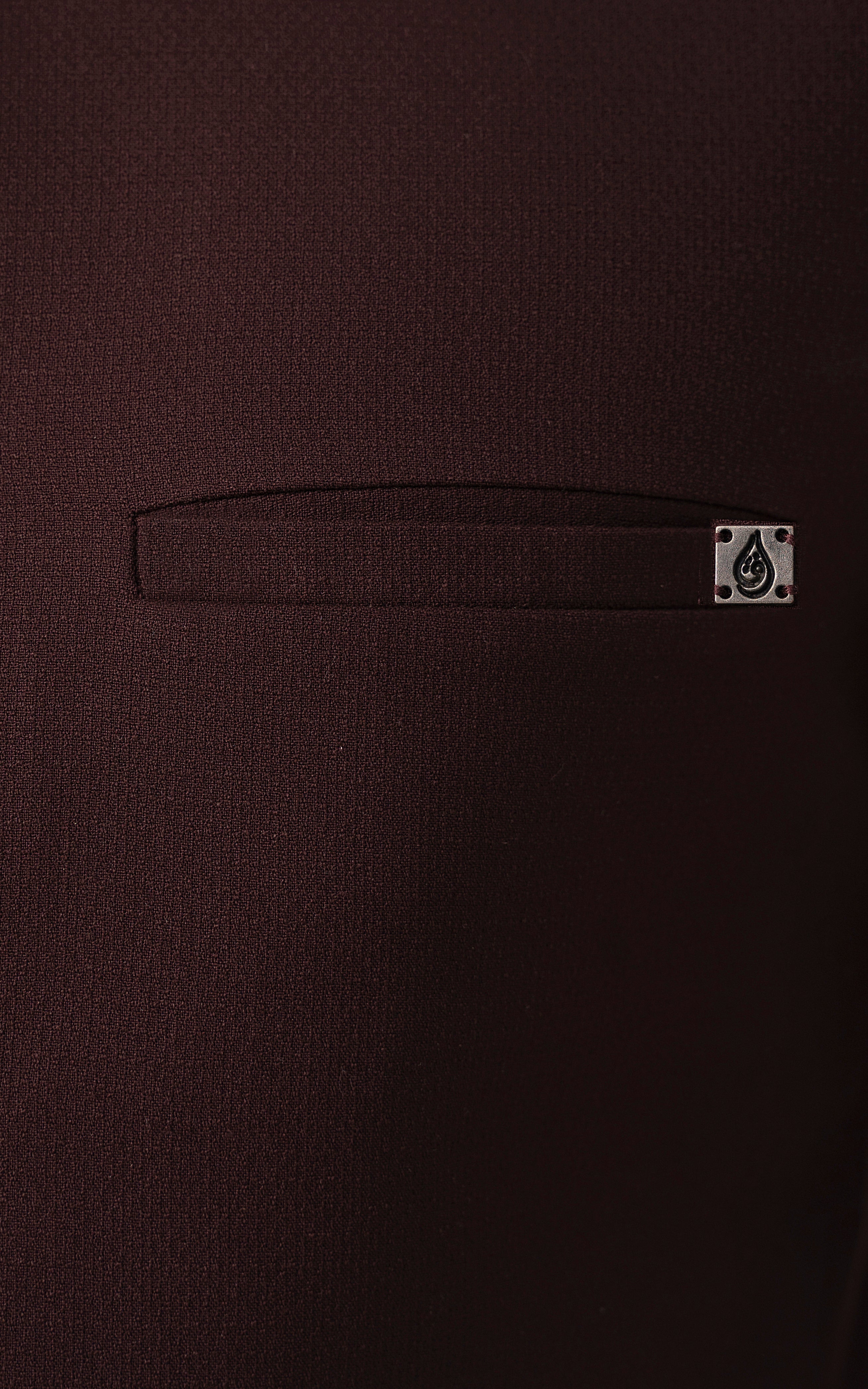 TEXTURED  BLENDED WAISTCOAT - SIGNATURE COLLECTION DEEP MAROON