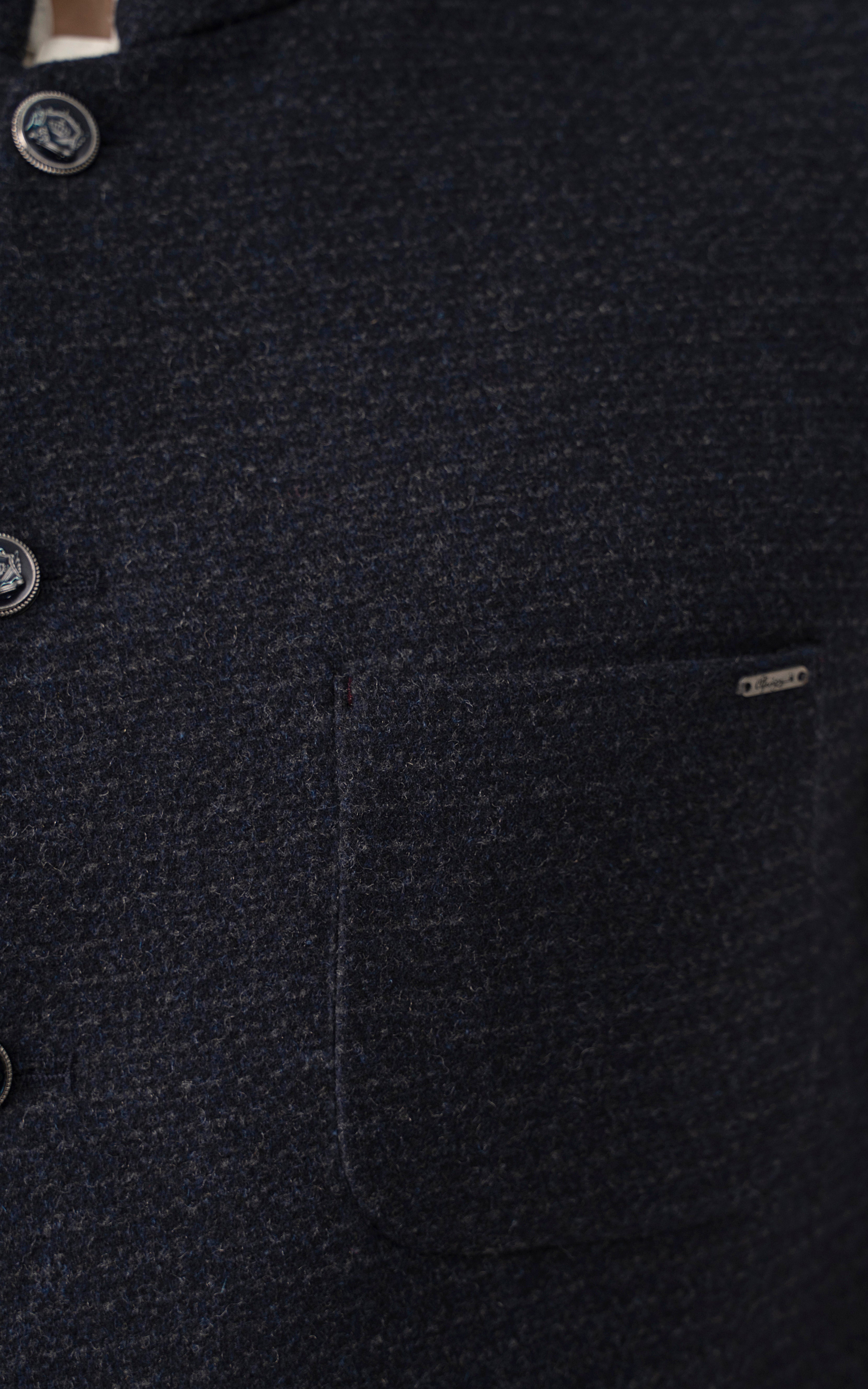 TEXTURED WOOL BLENDED WAISTCOAT -SIGNATURE COLLECTION BLUE