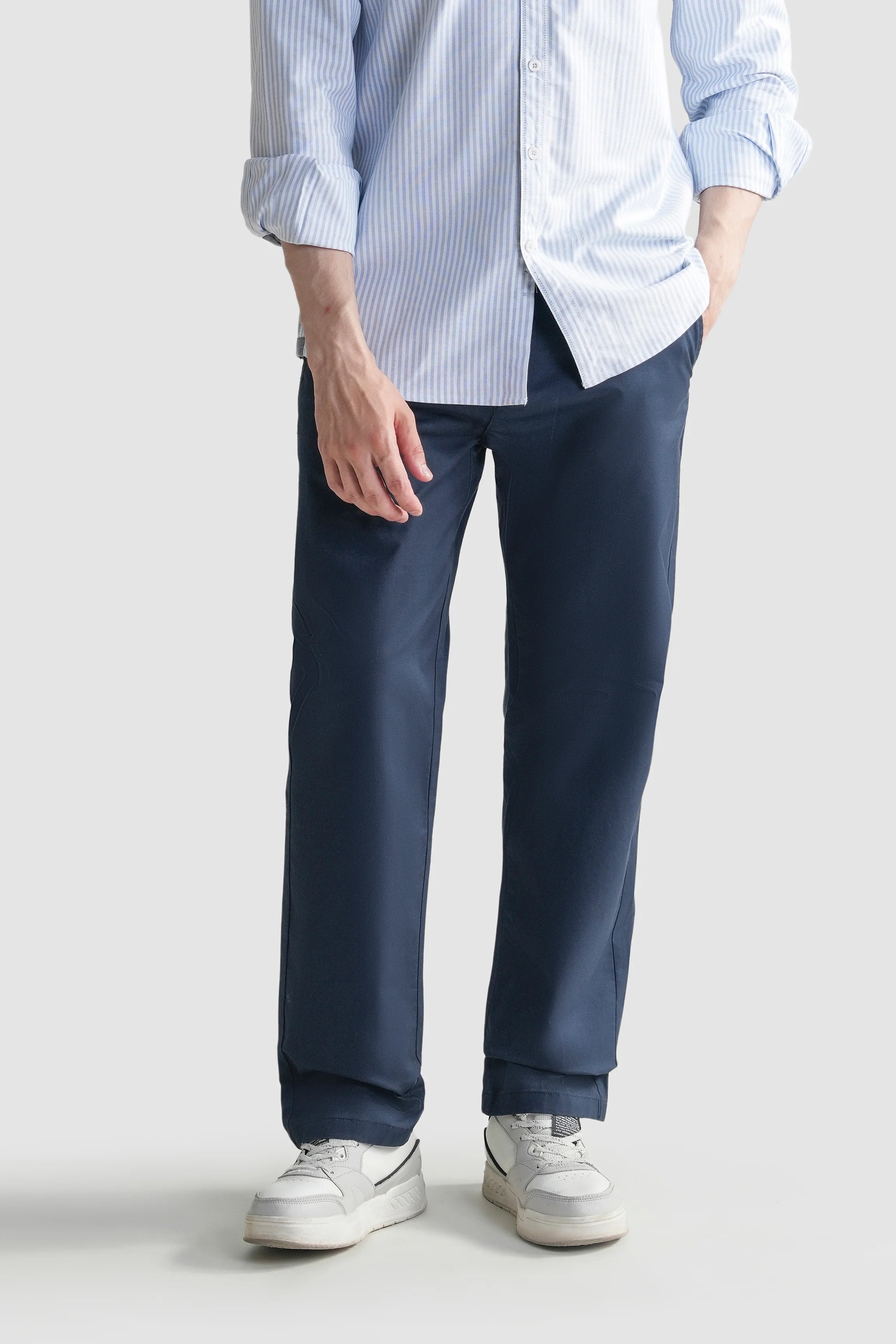 REGULAR FIT CROSS POCKET CHINO PANT NAVY