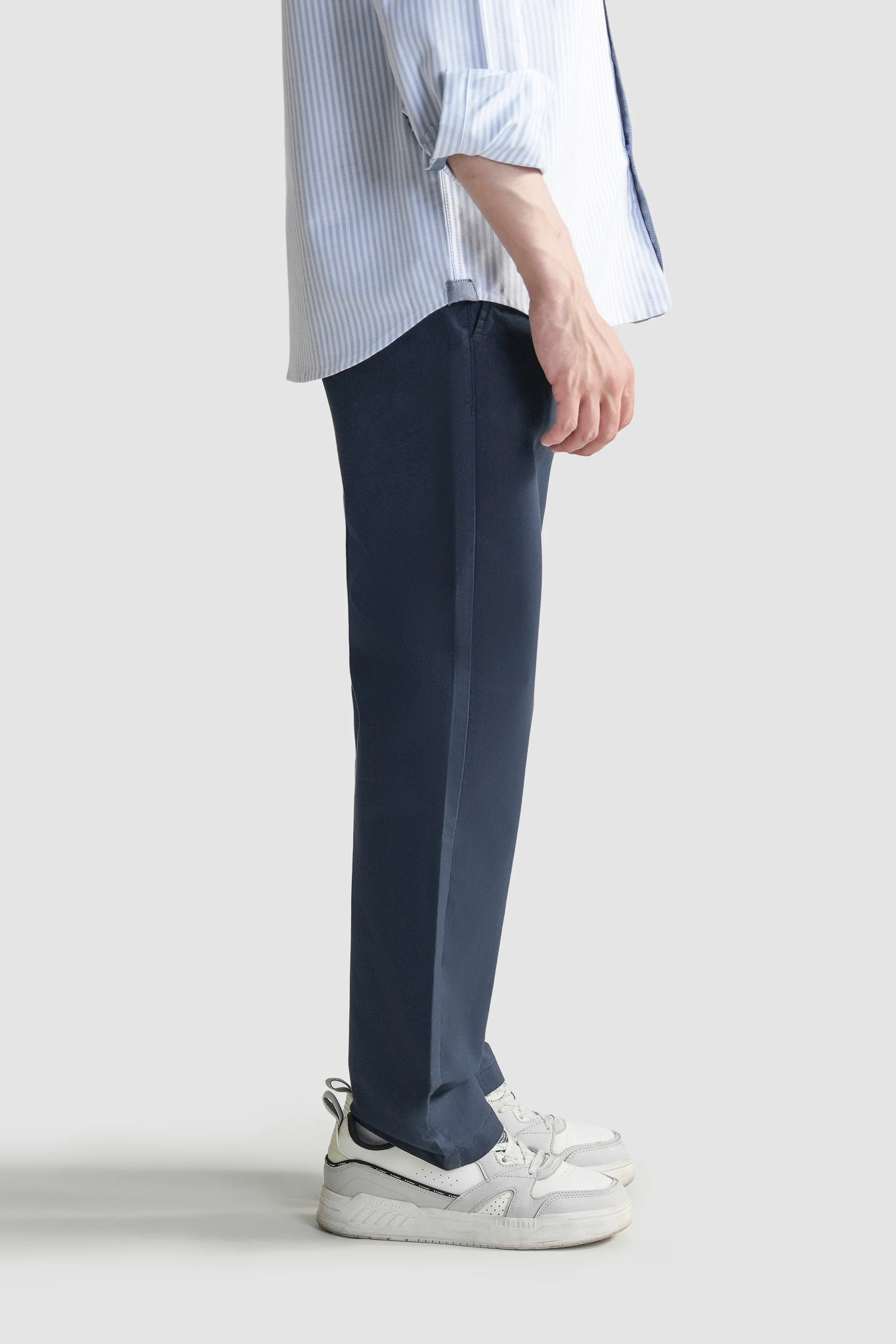 REGULAR FIT CROSS POCKET CHINO PANT NAVY