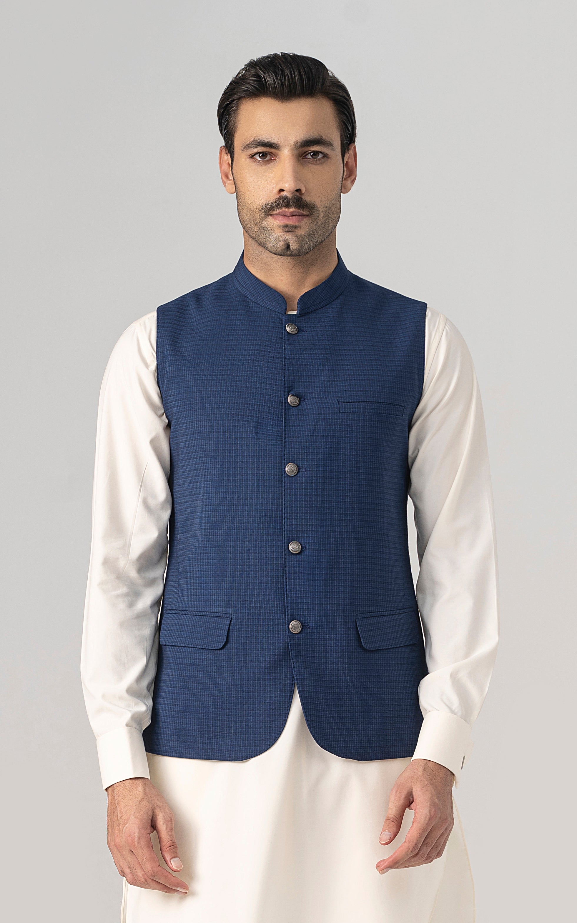 WAISTCOAT BLUE BLACK