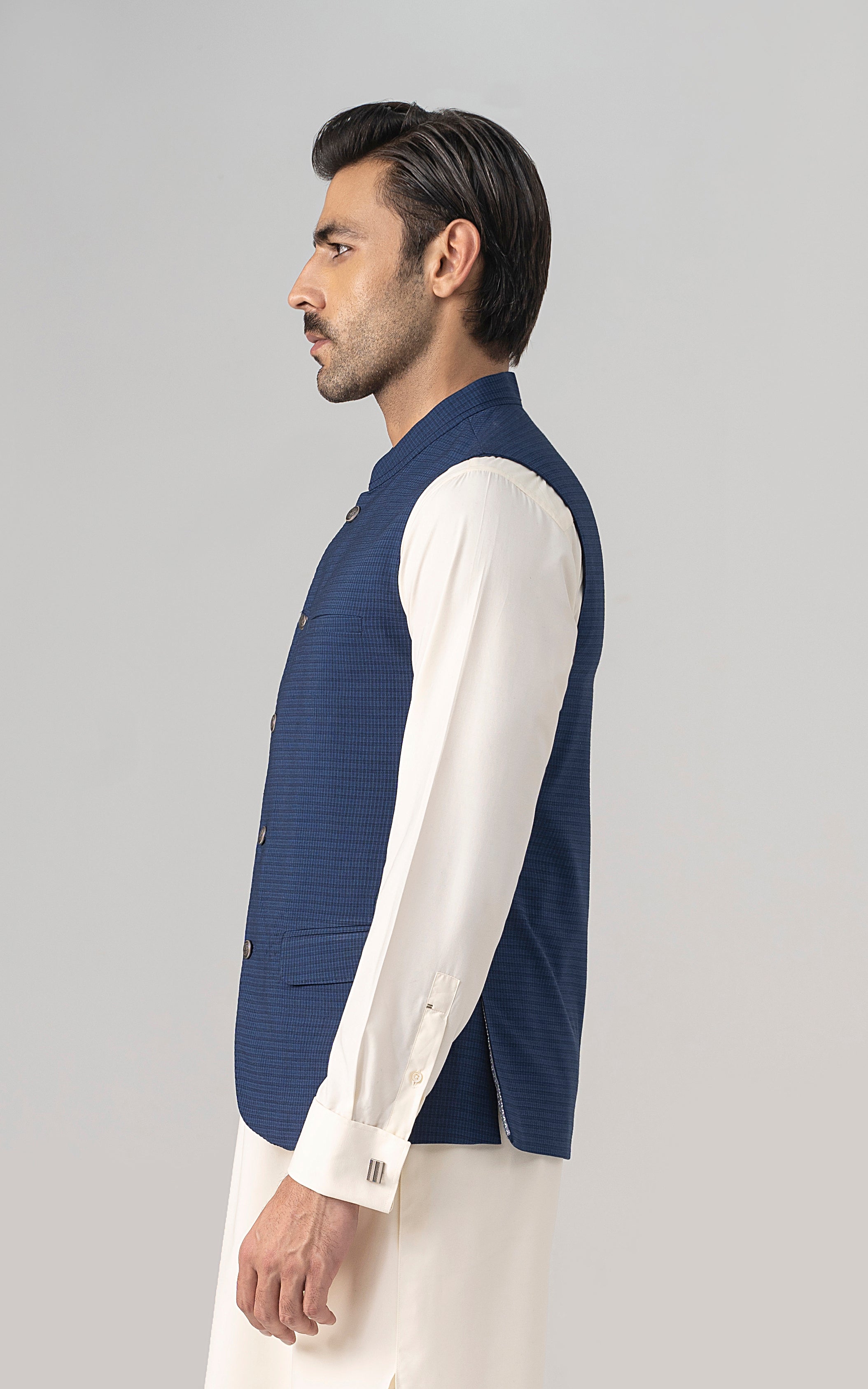 WAISTCOAT BLUE BLACK