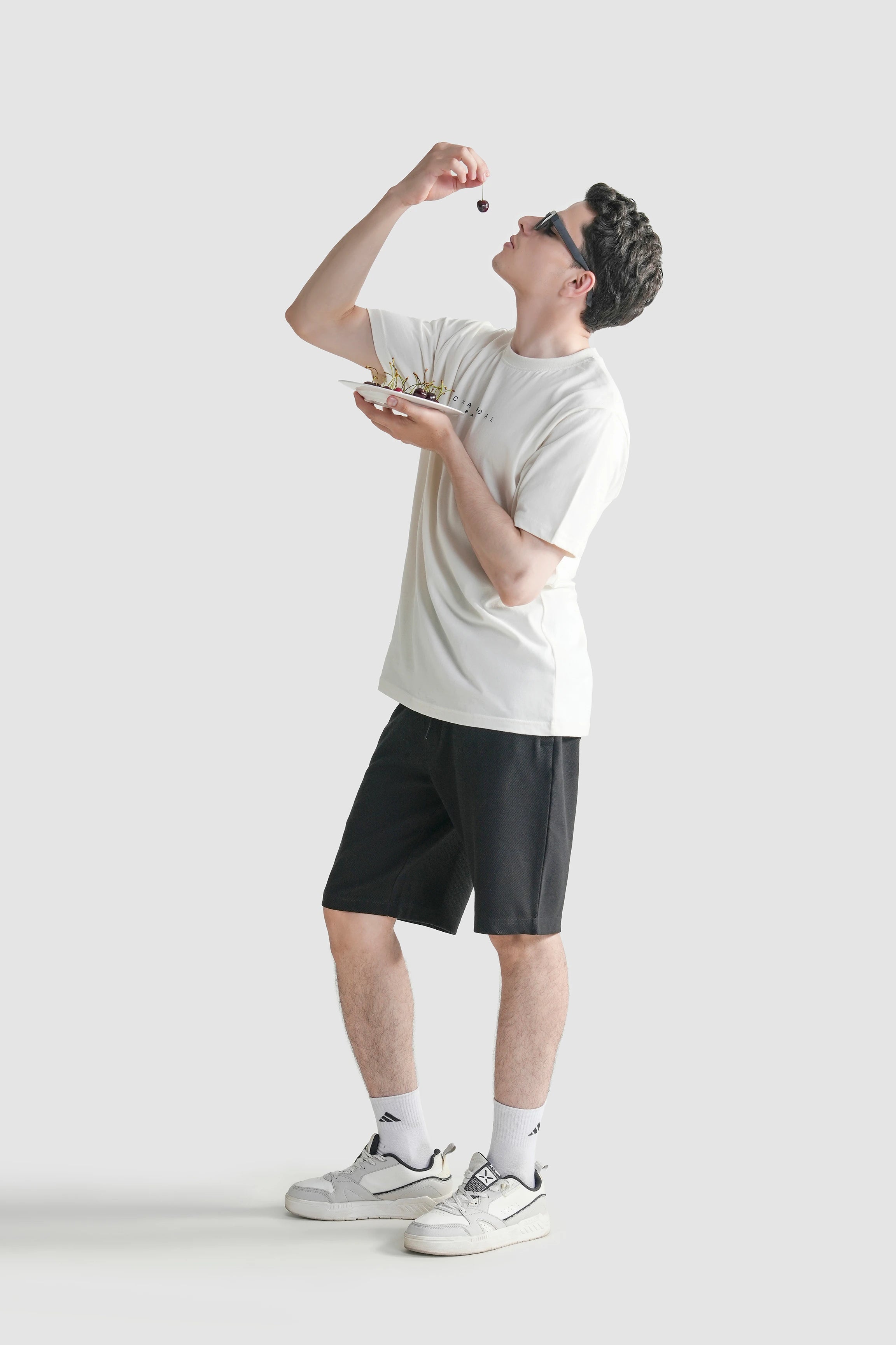 HALF SLEEVES SLEEPWEAR CREW NECK T SHIRT OFF WHITE