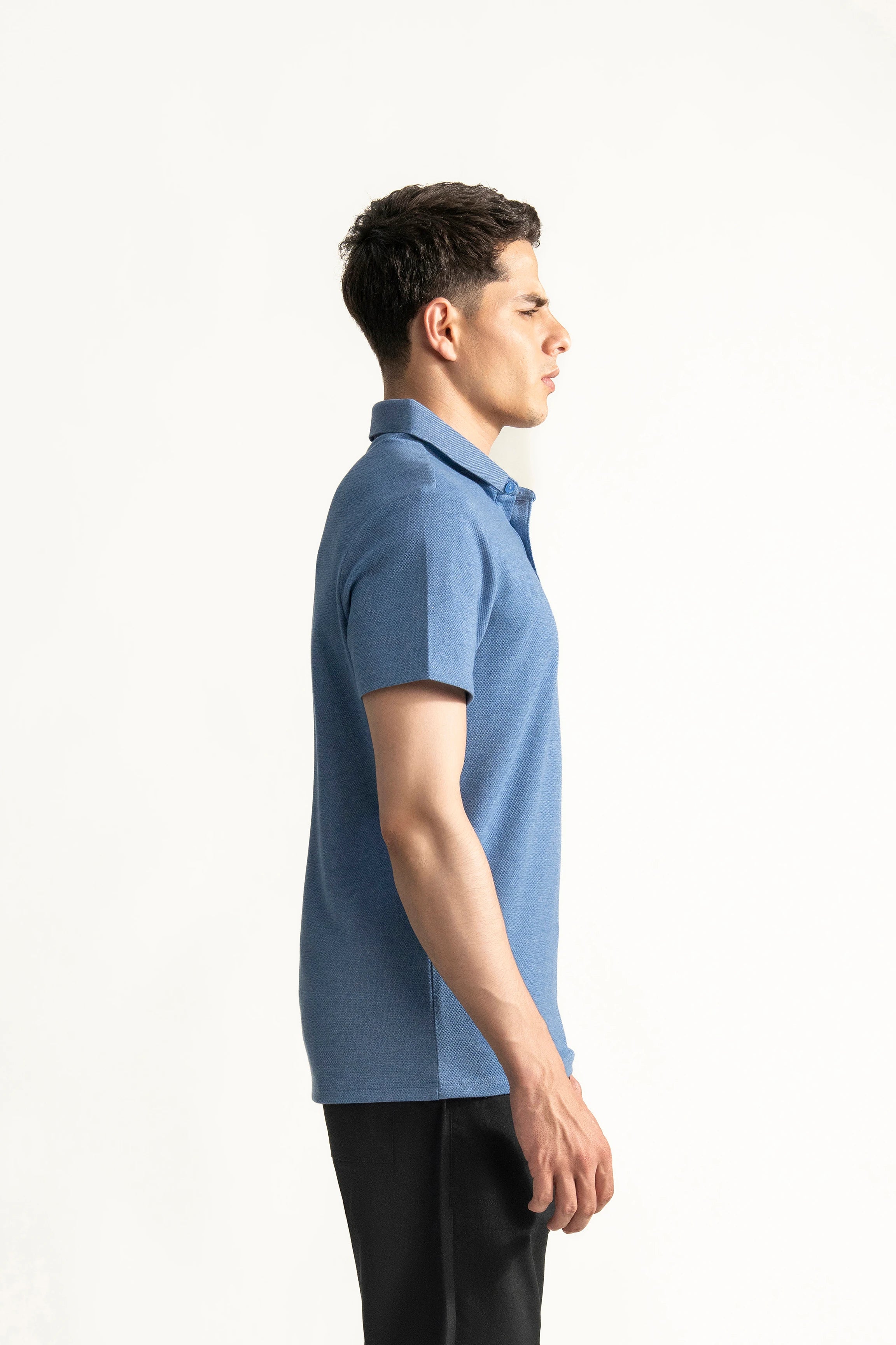 SMART FIT CLASSIC PREMIUM STRIPED POLO SHIRT BLUE