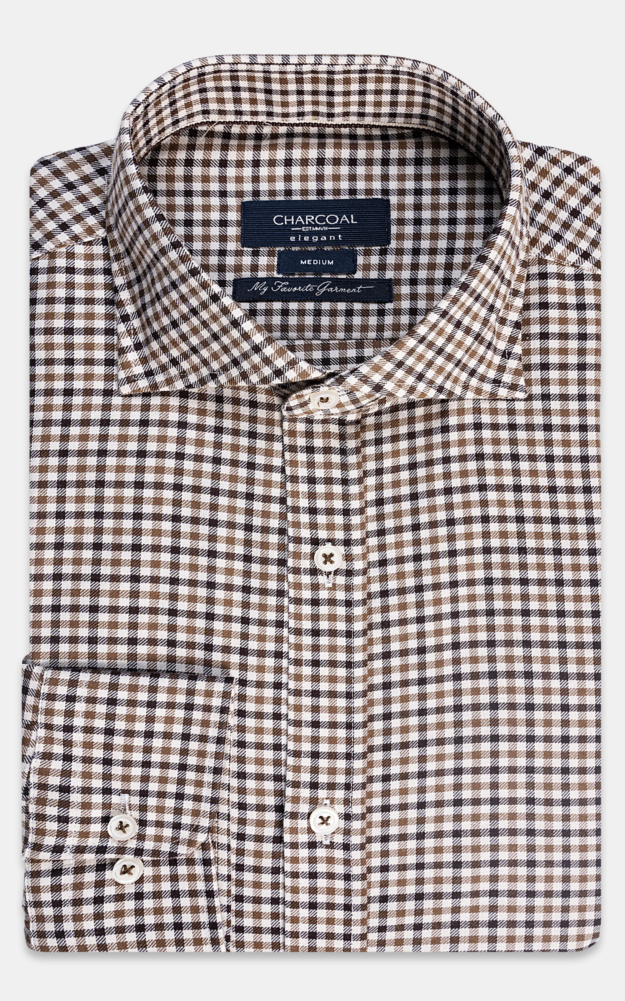 SEMI FORMAL SHIRT BROWN
