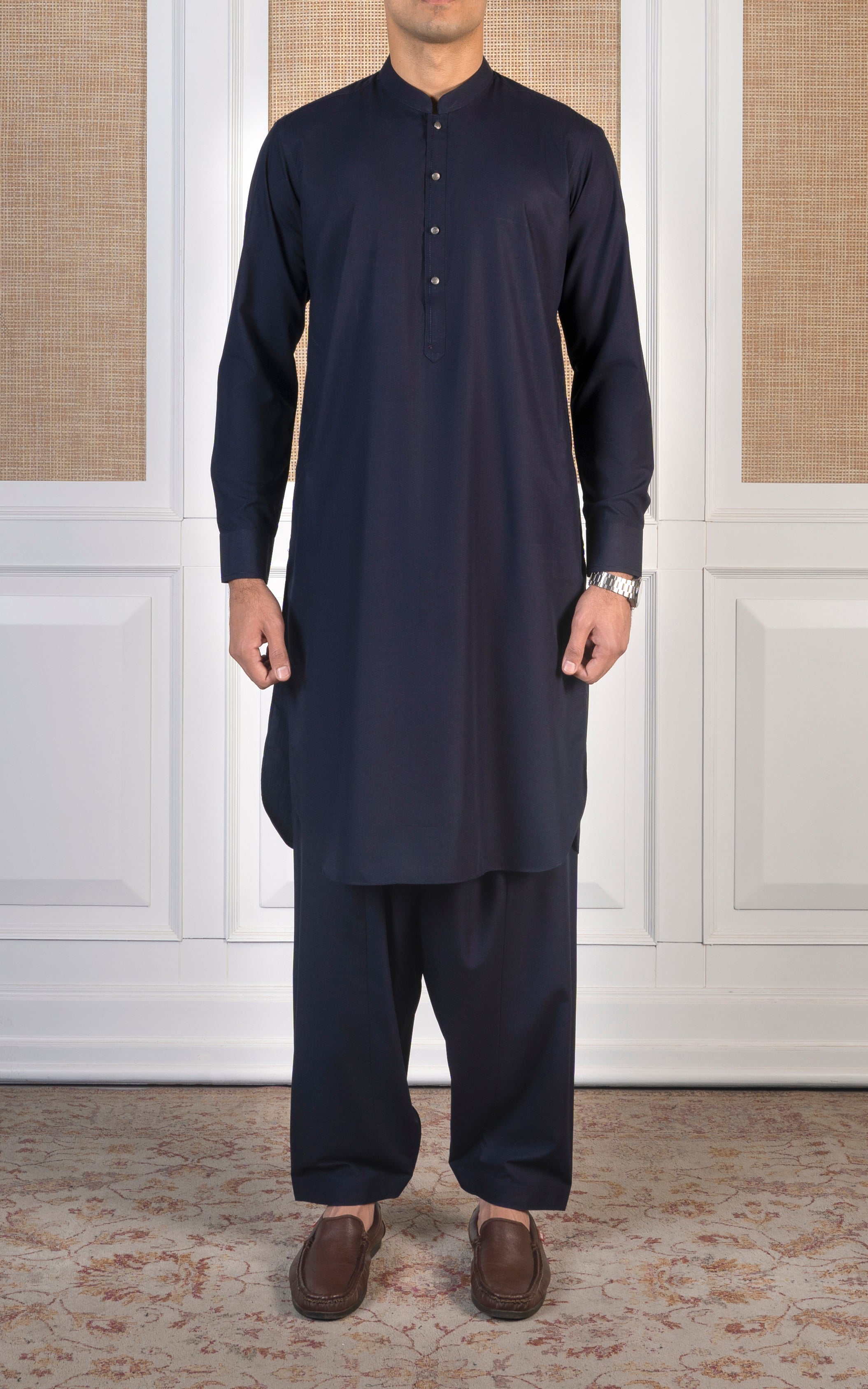 BLENDED KAMEEZ SHALWAR -SIGNATURE COLLECTION  NAVY