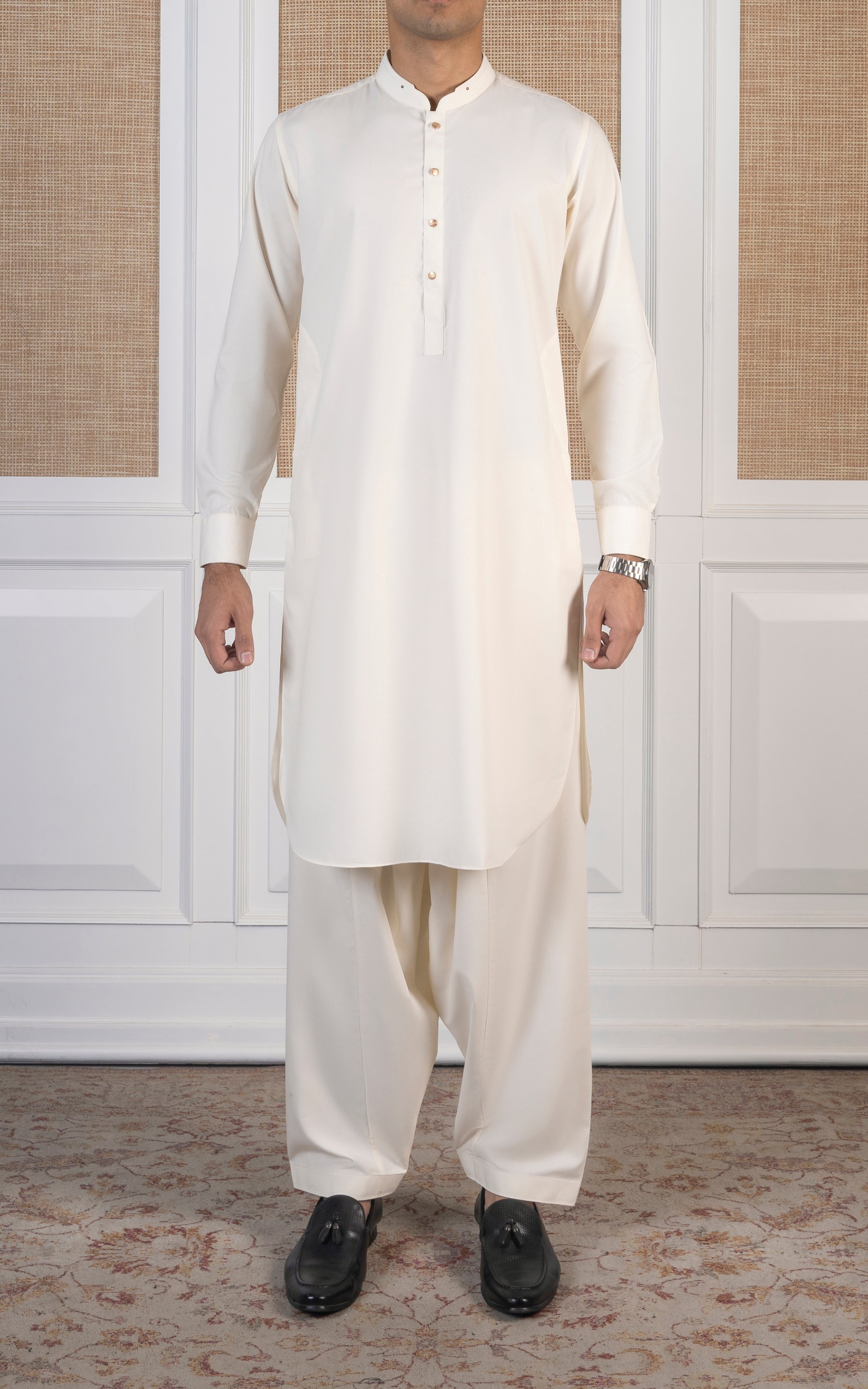 BLENDED KAMEEZ SHALWAR -SIGNATURE COLLECTION OFF WHITE