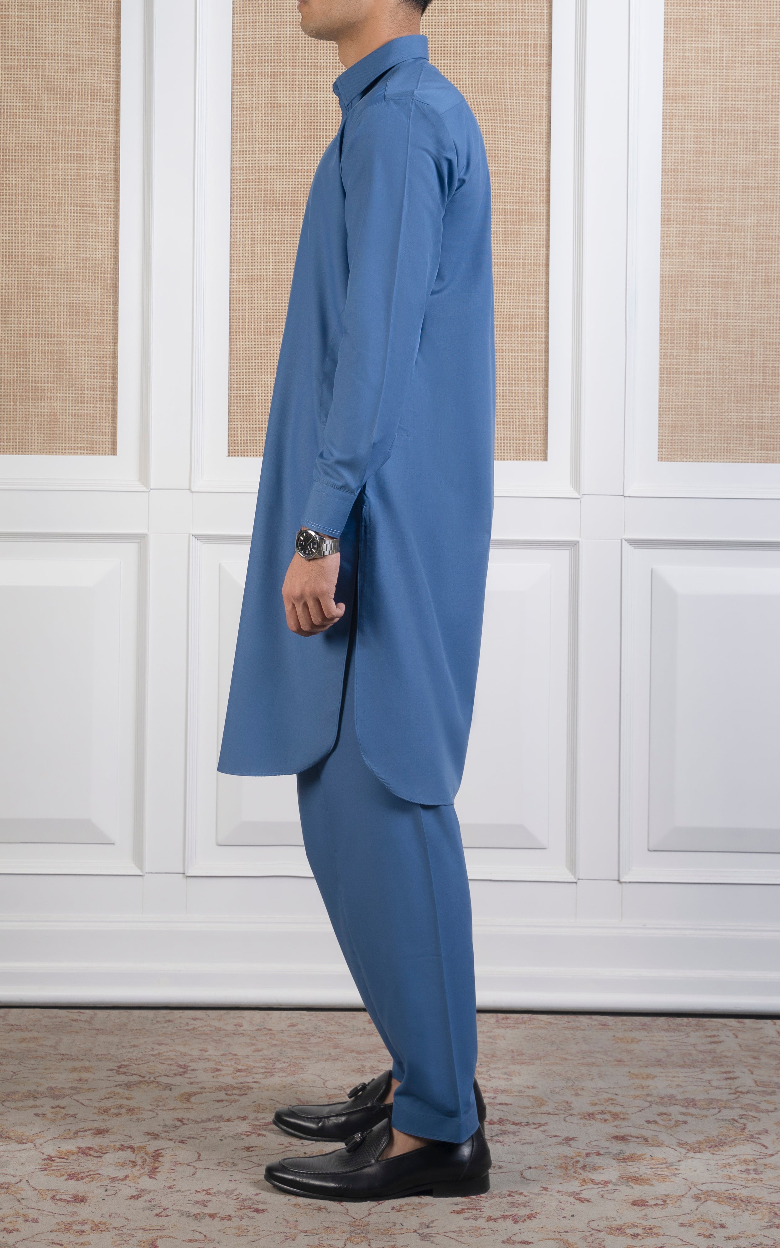 BLENDED KAMEEZ SHALW-SIGNATURE COLLECTION CERULEAN BLUE