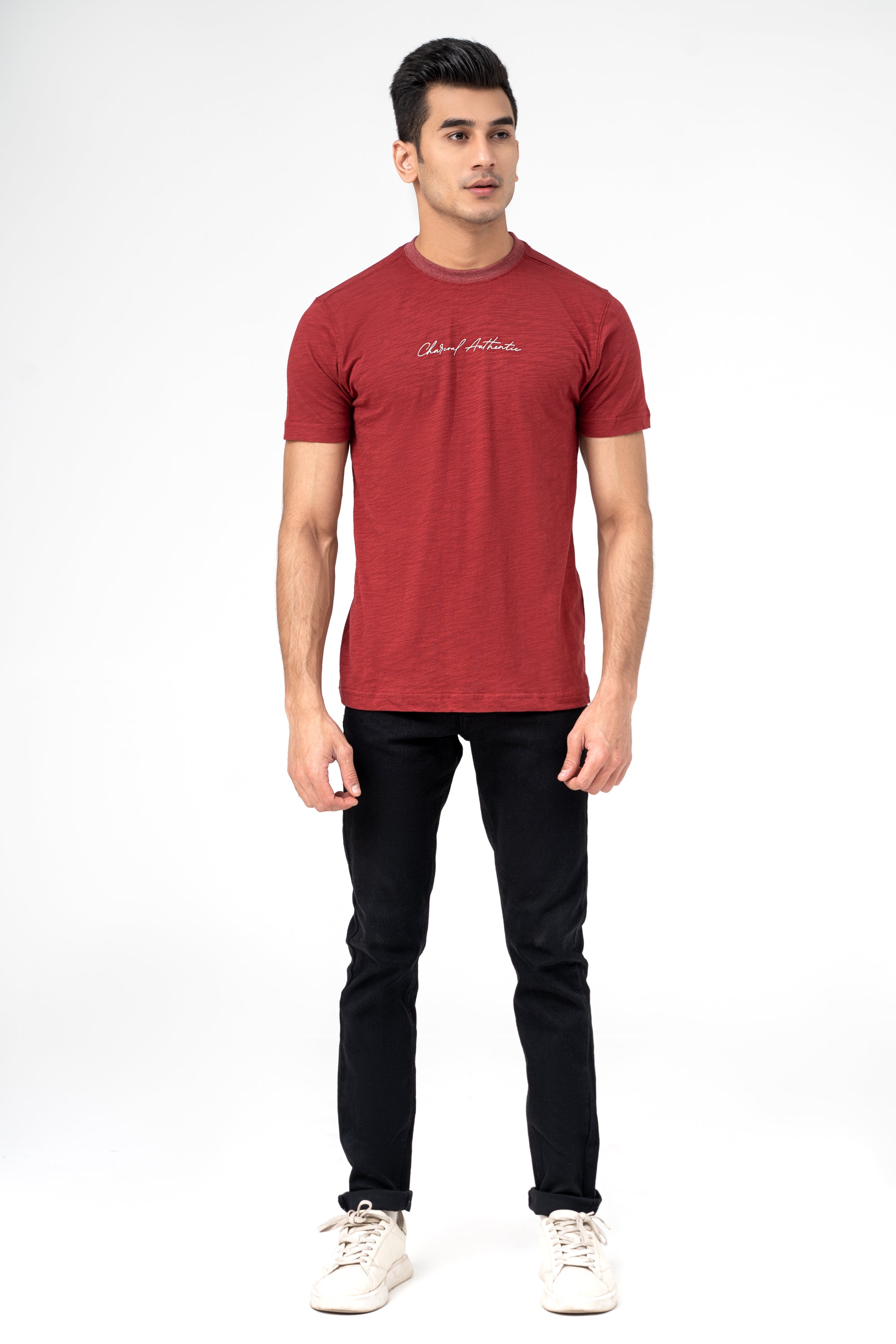 Professional Print Ladies Long T-shirt Maroon main image 0