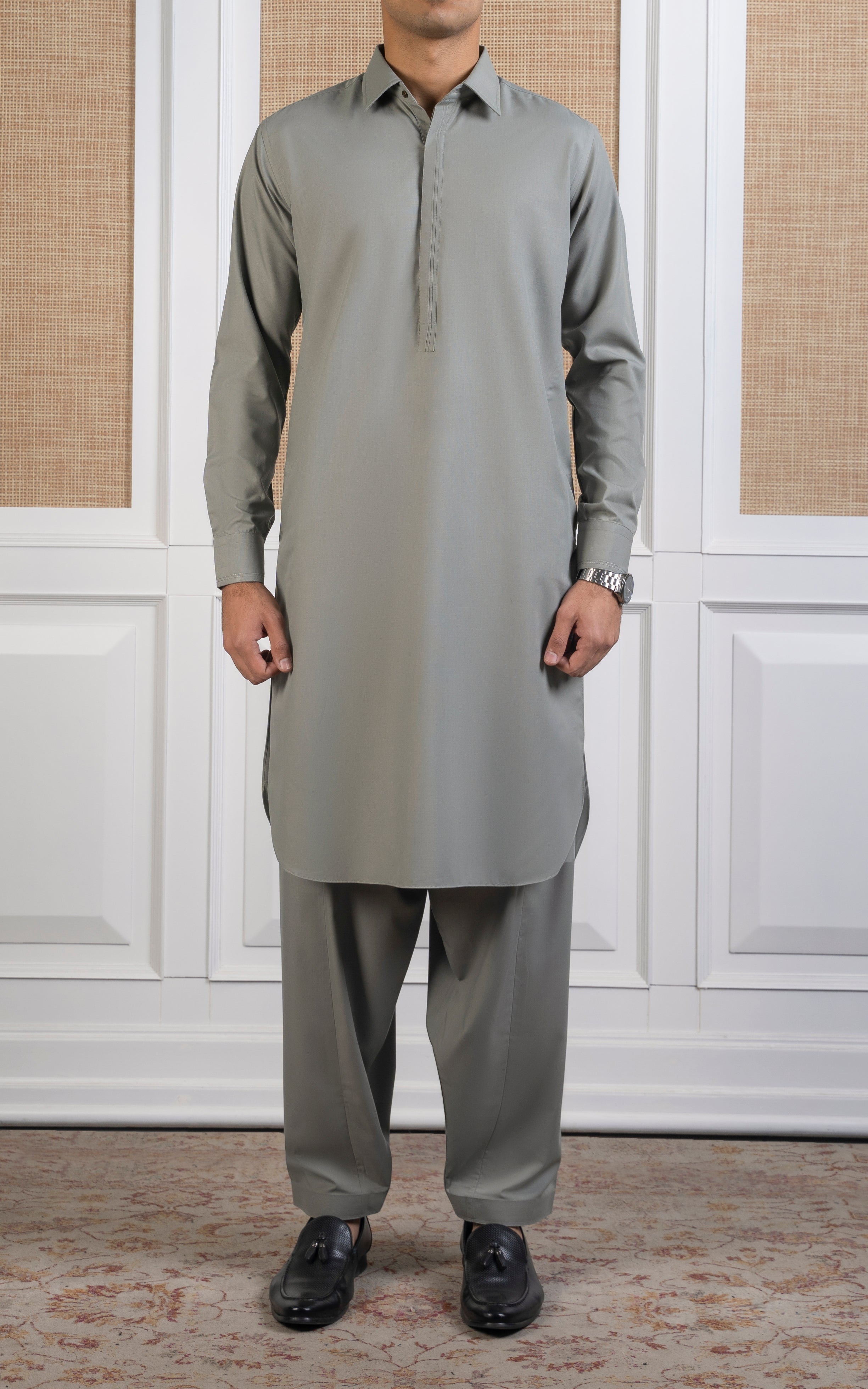 BLENDED KAMEEZ SHALW-SIGNATURE COLLECTION LIGHT GREEN