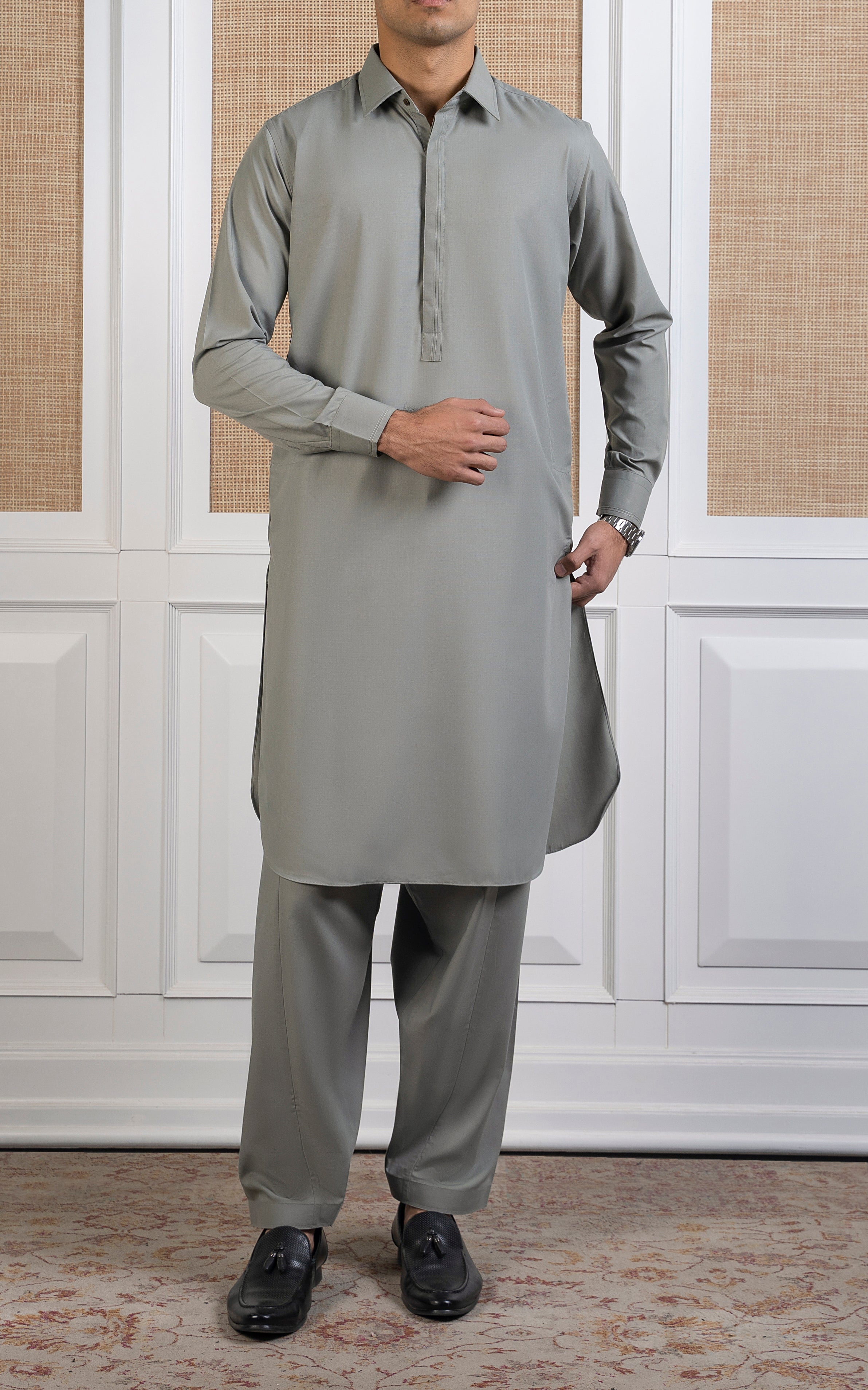 BLENDED KAMEEZ SHALW-SIGNATURE COLLECTION LIGHT GREEN