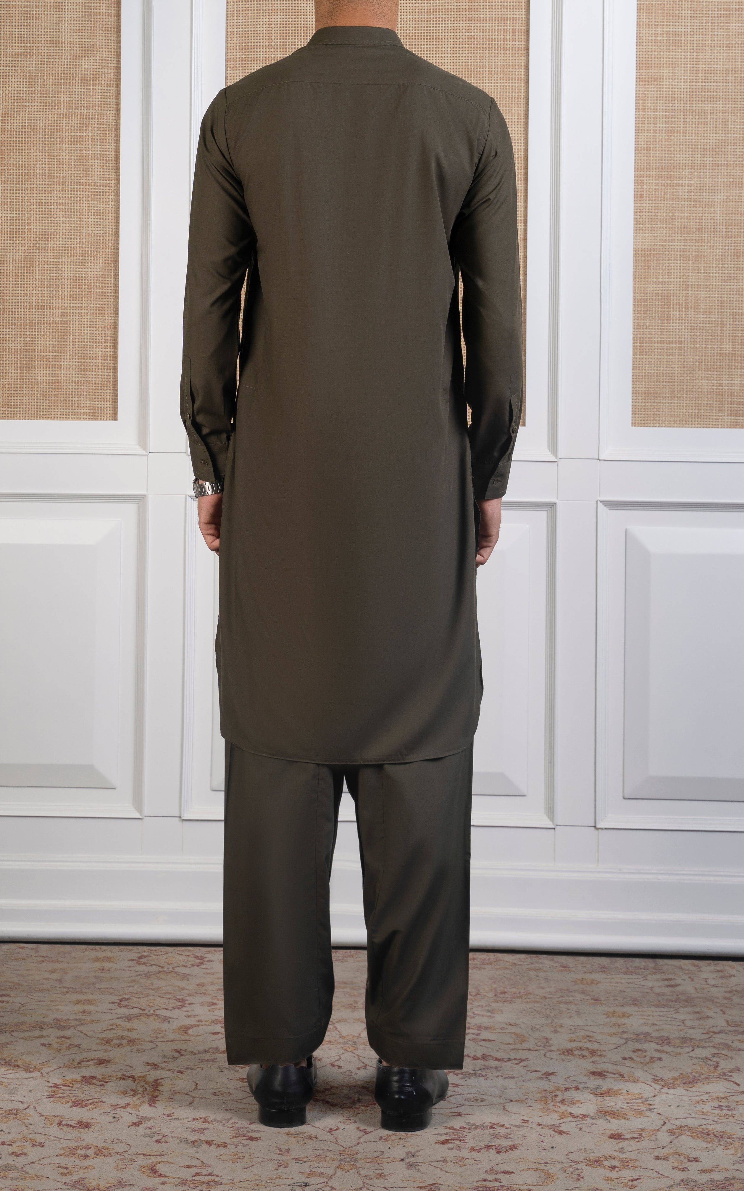 BLENDED KAMEEZ SHALWAR - SIGNATURE COLLECTION OLIVE