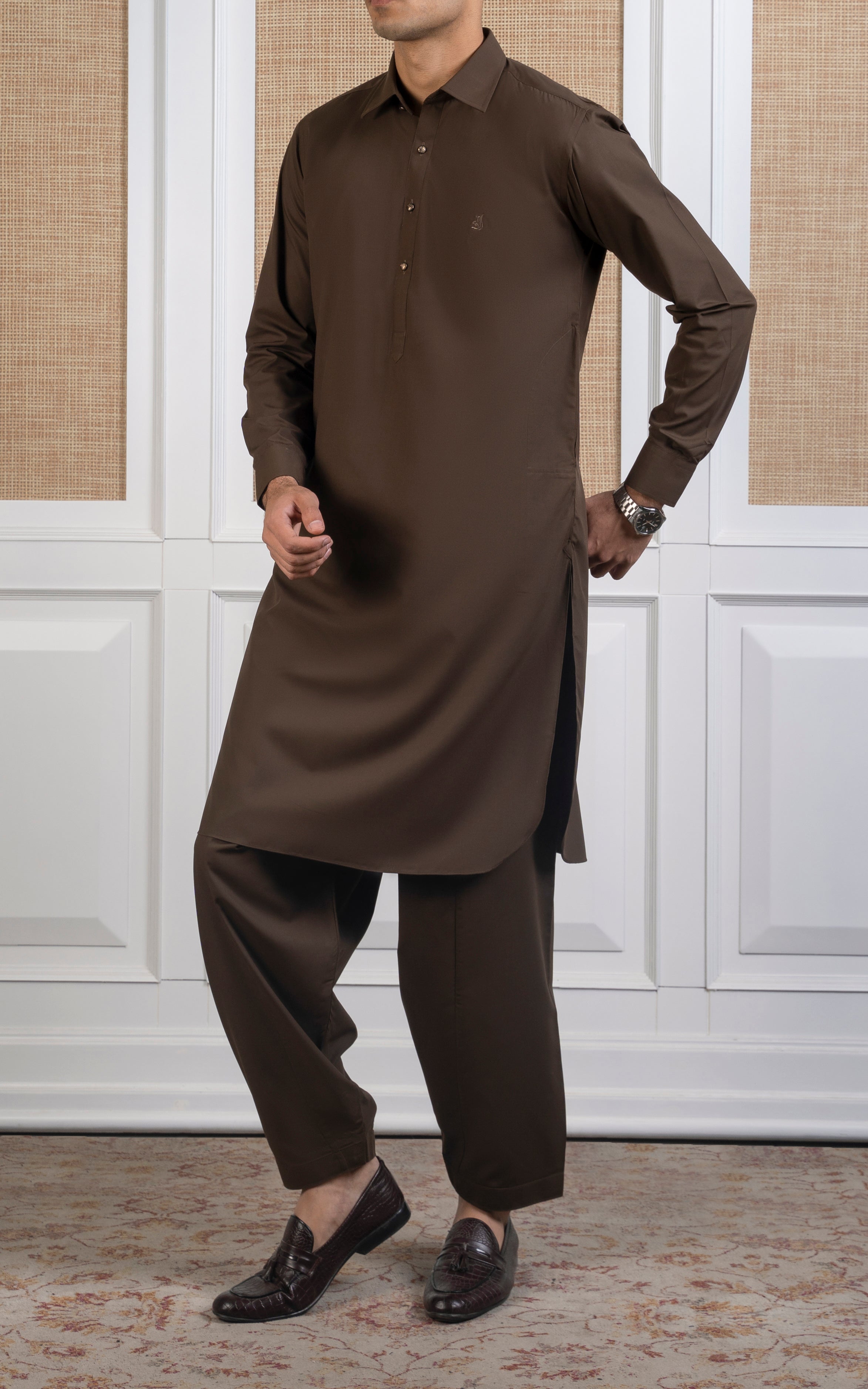 BLENDED KAMEEZ SHALWAR -SIGNATURE COLLECTION BROWN