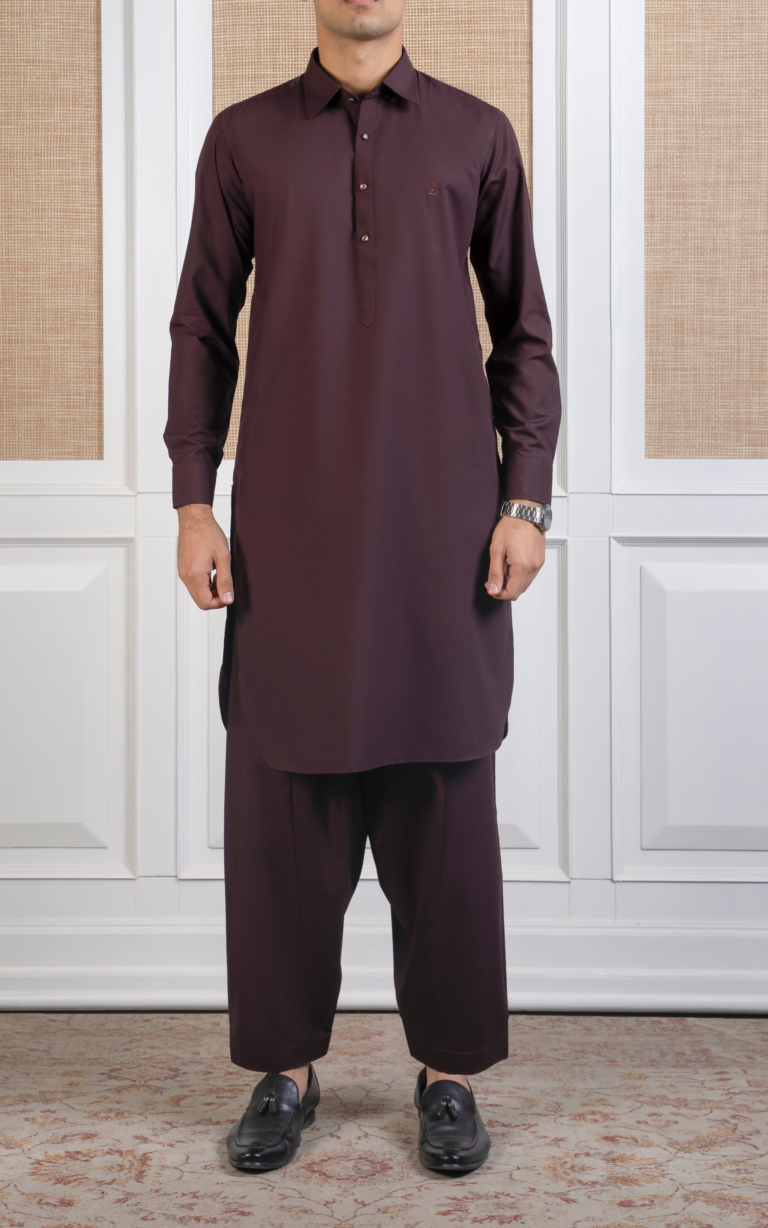 BLENDED KAMEEZ SHALWAR -SIGNATURE COLLECTION MAROON