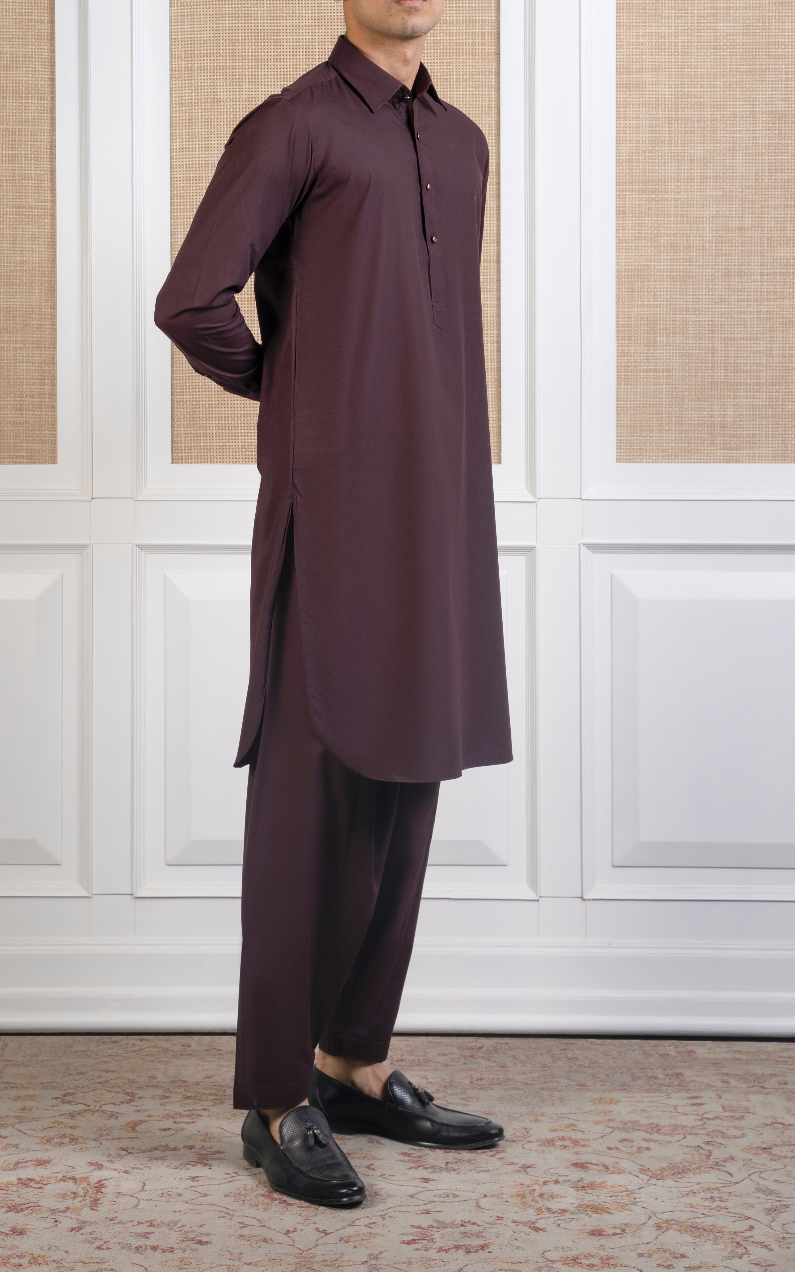 BLENDED KAMEEZ SHALWAR -SIGNATURE COLLECTION MAROON