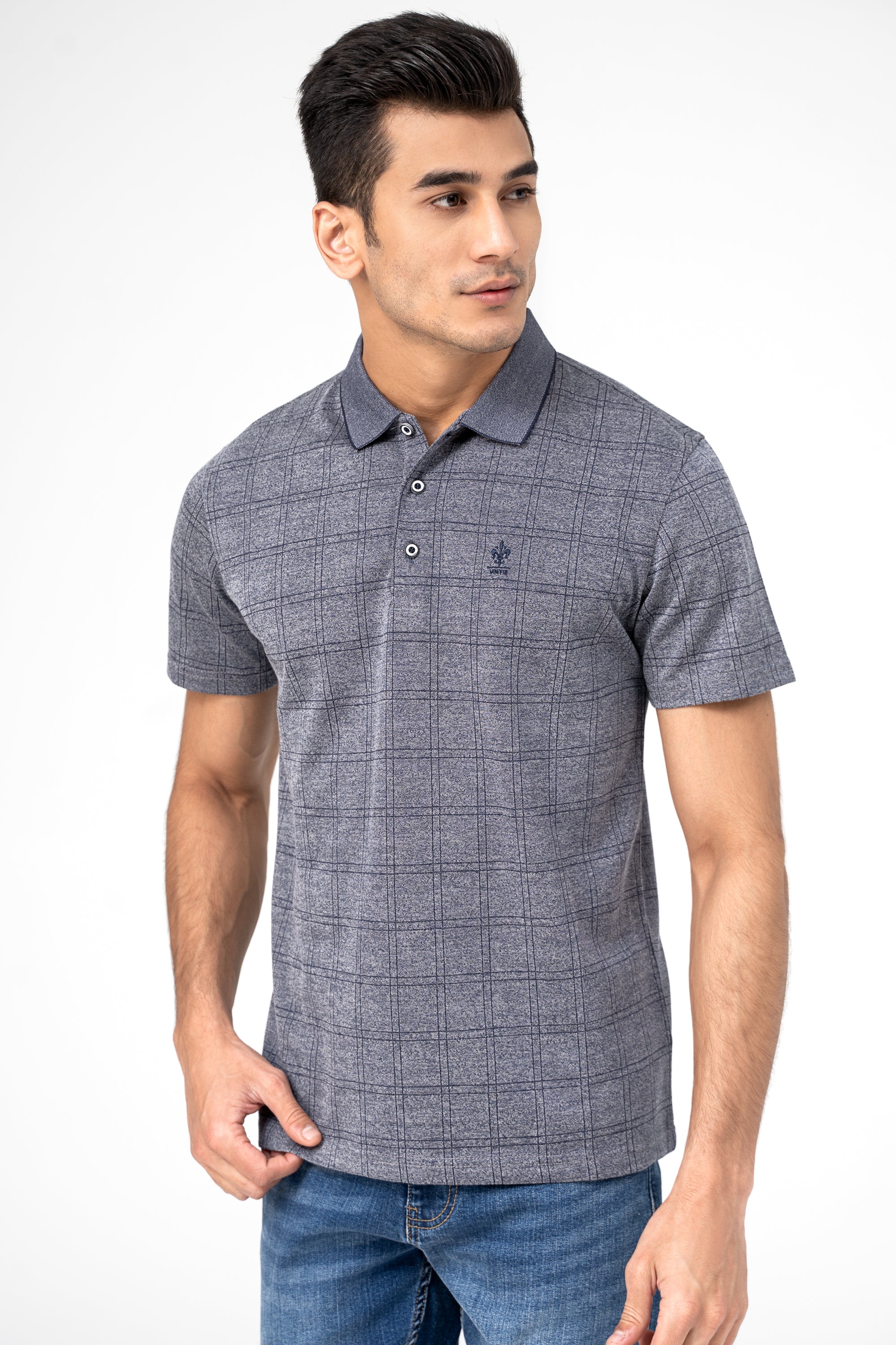 POLO SHIRT GREY MELANGE