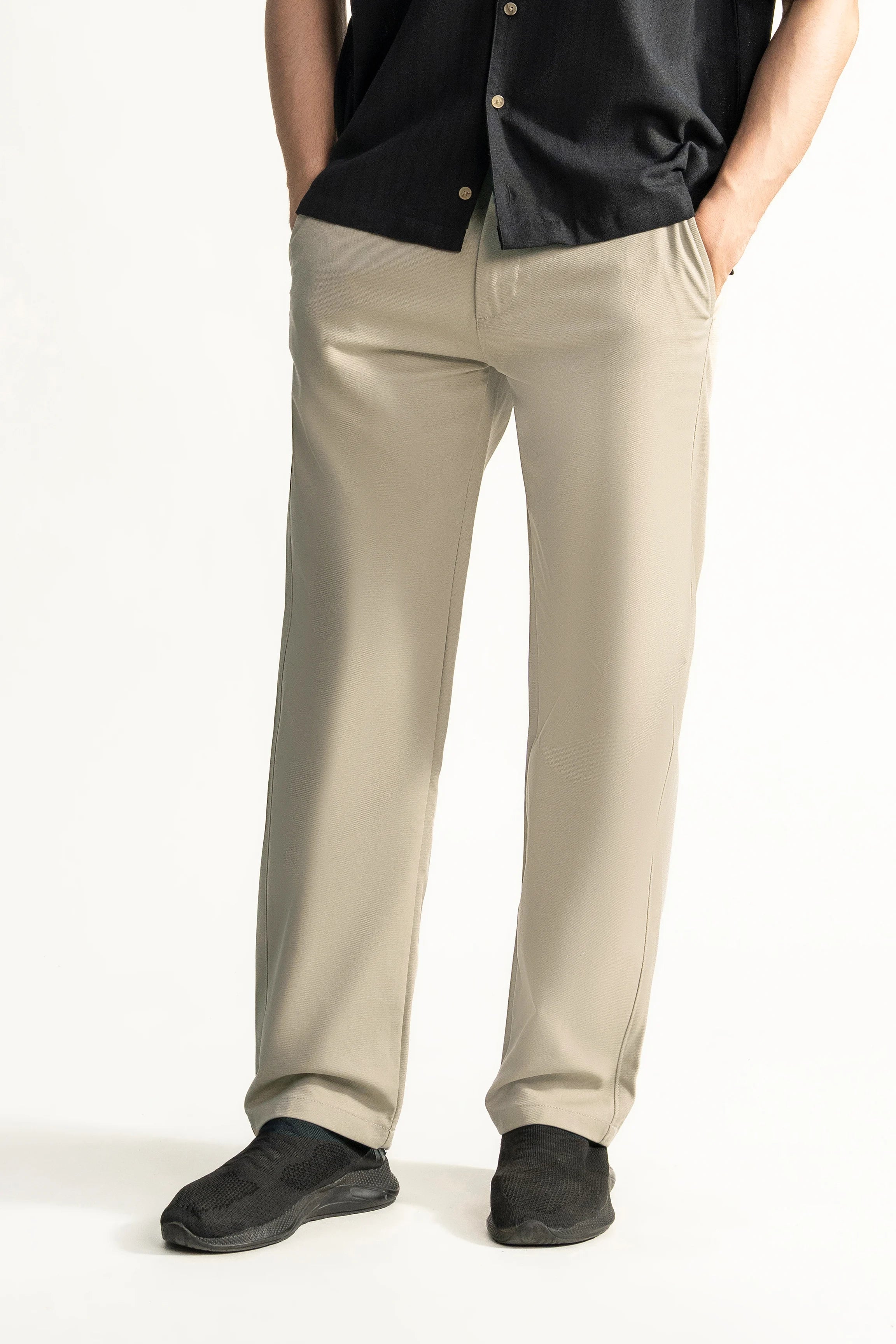 STRAIGHT FIT CROSS POCKET PANT BEIGE