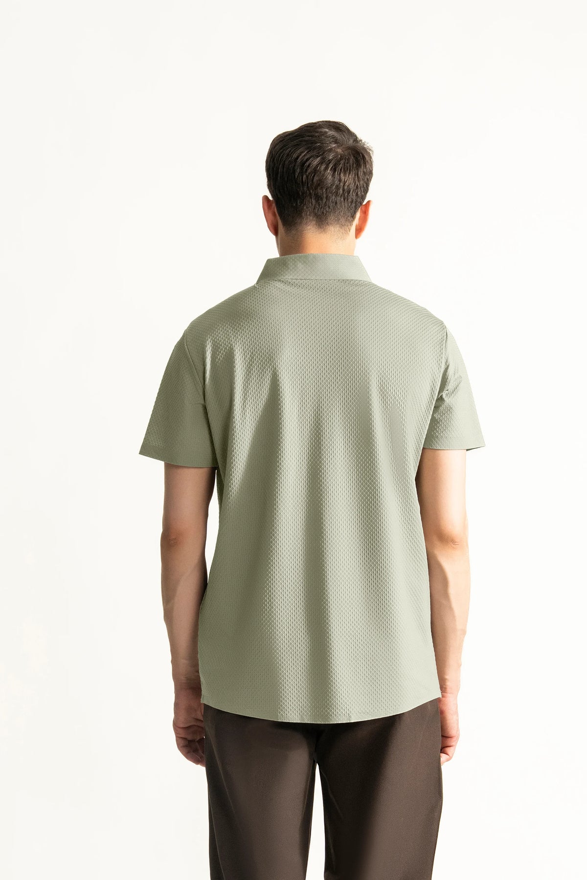 PREMIUM NYLON CASUAL SHIRT LIGHT OLIVE