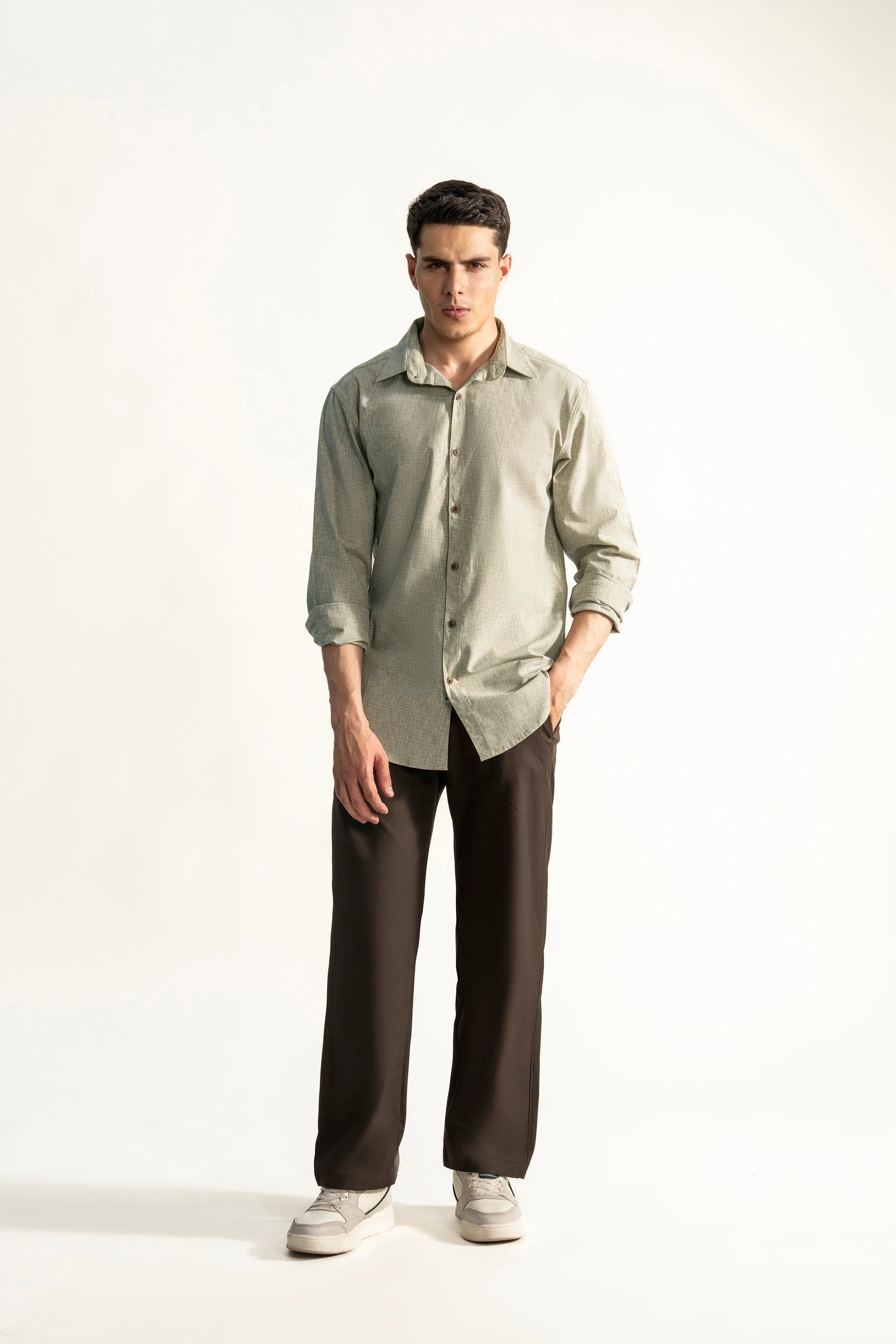 CASUAL SHIRT REGULAR FIT KHAKI