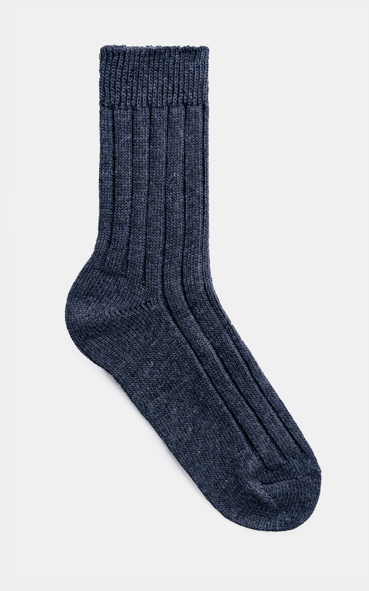 Ribbed Wool Blended Socks Charcoal