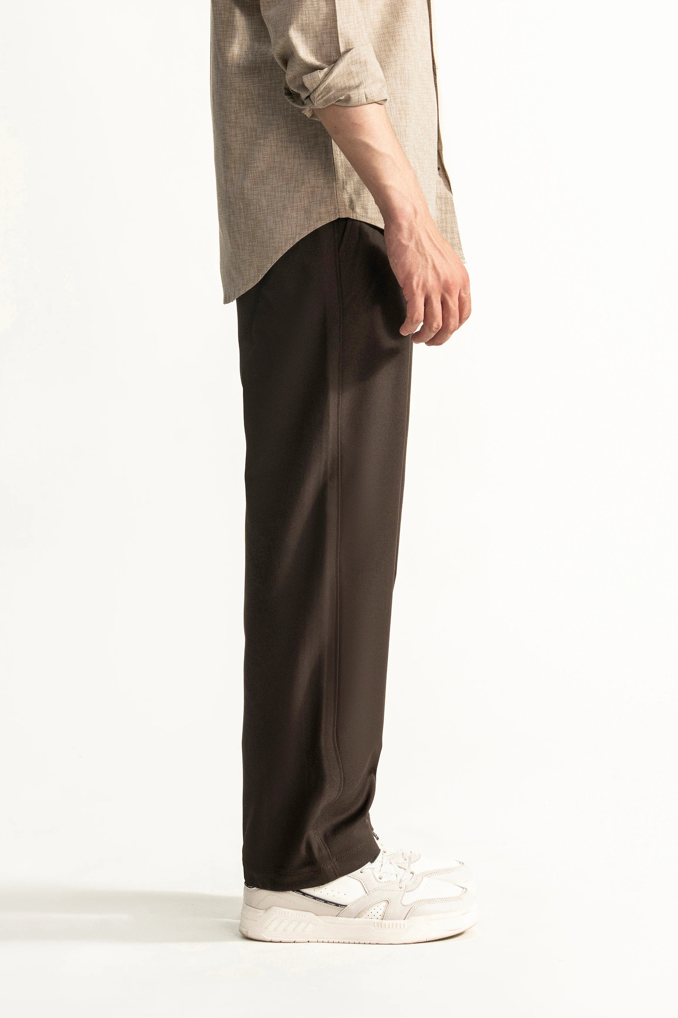 STRAIGHT FIT CROSS POCKET PANT DARK BROWN