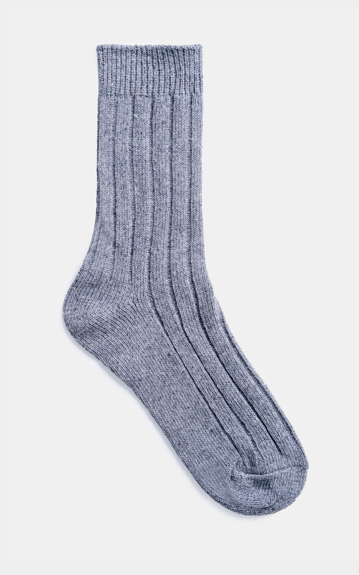 Ribbed Wool Blended Socks Grey