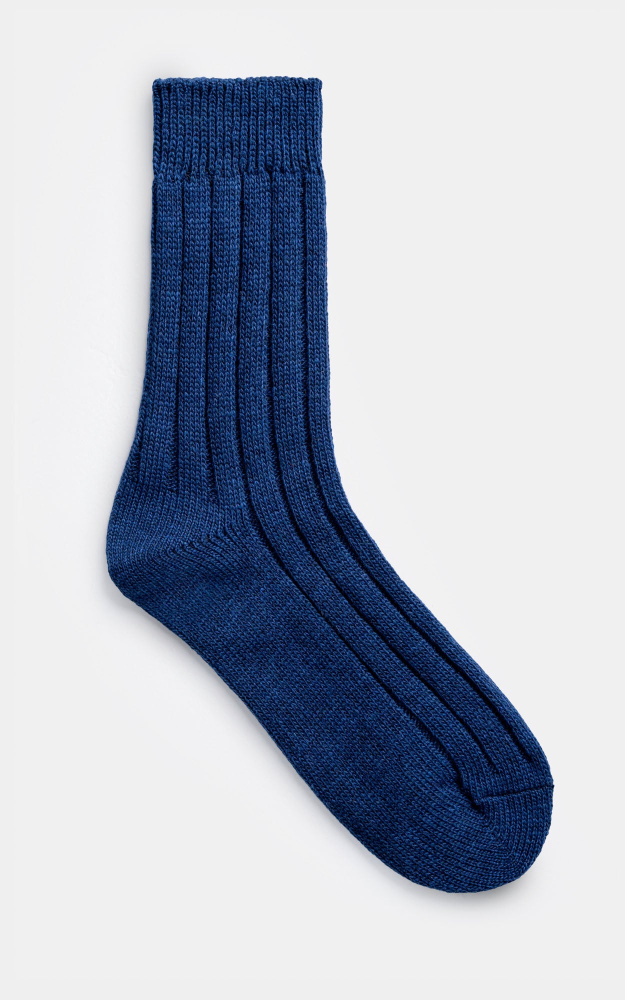 Ribbed Wool Blended Socks Navy