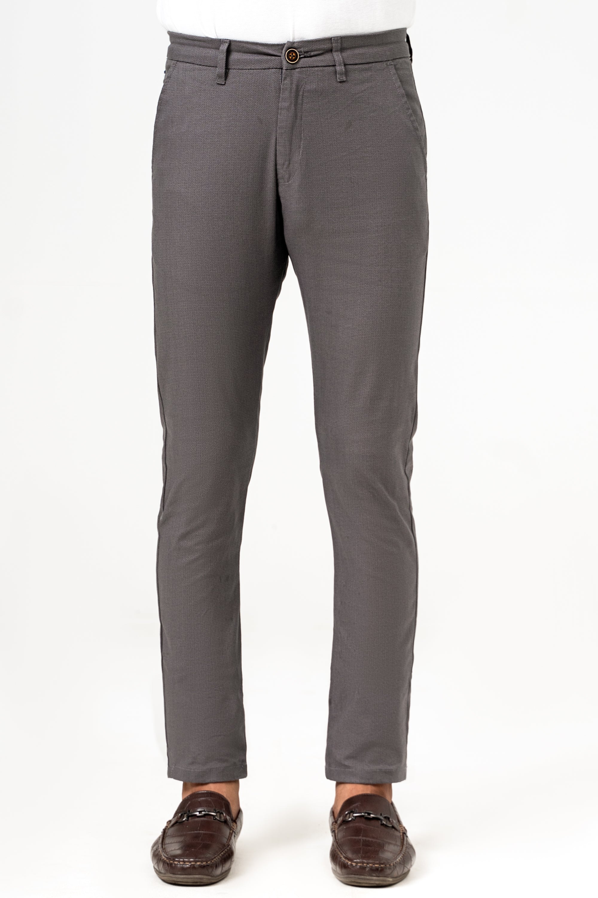 CROSS POCKET PRINTED PANT DARK GREY