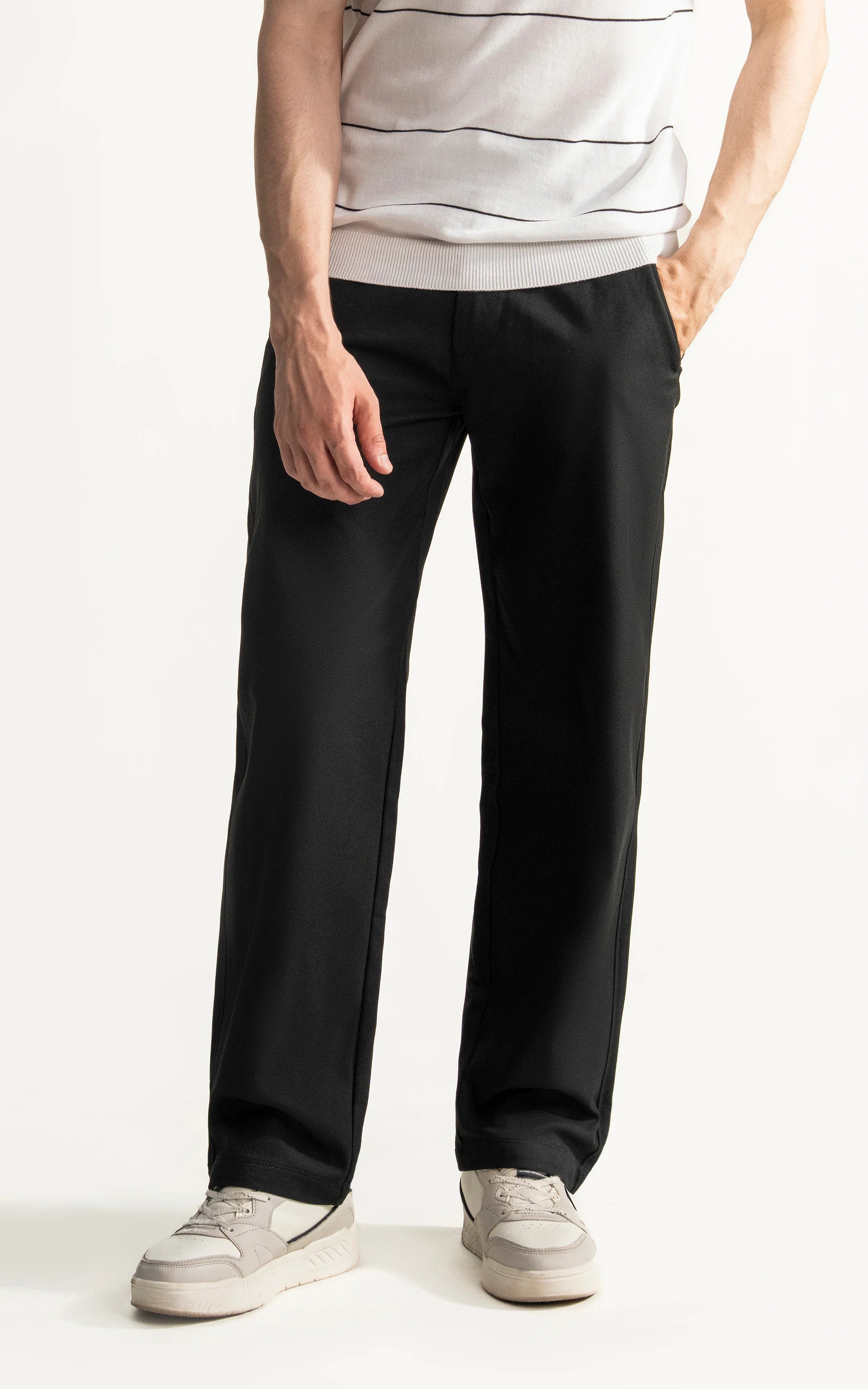 STRAIGHT FIT CROSS POCKET PANT BLACK