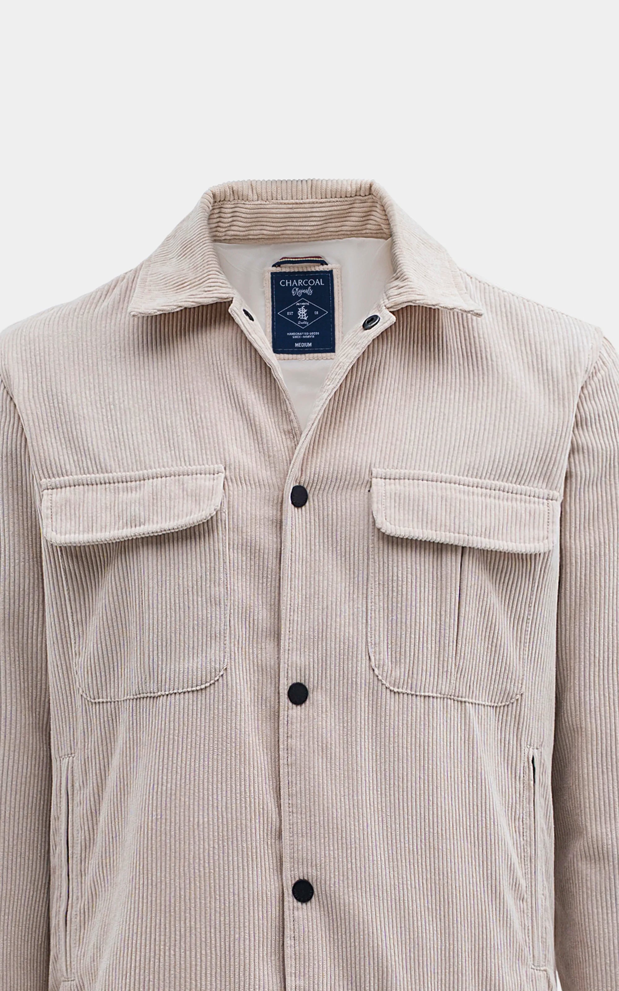 REGULAR FIT FULLSLEEVE CORDUROY JACKET OFF WHITE