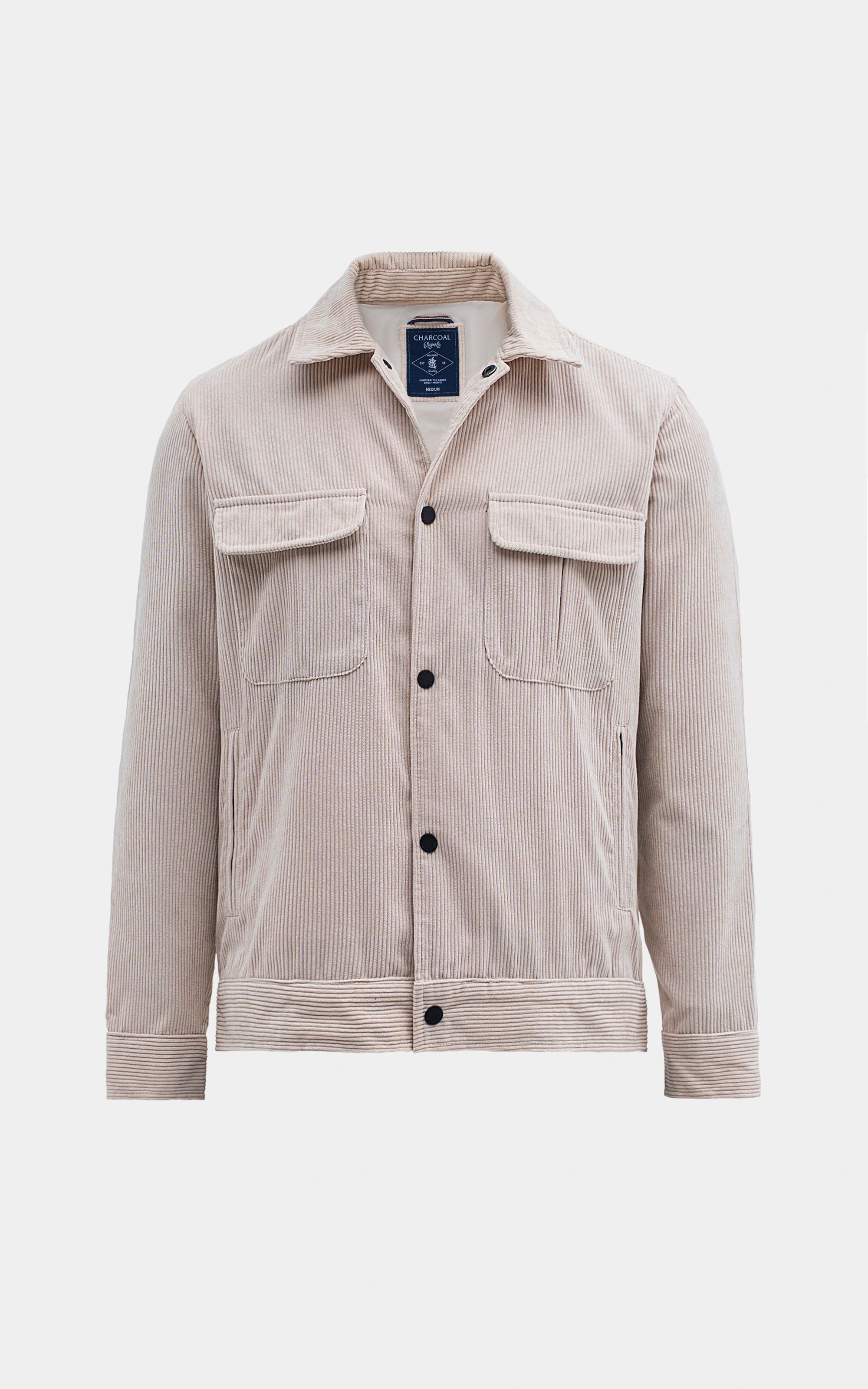REGULAR FIT FULLSLEEVE CORDUROY JACKET OFF WHITE