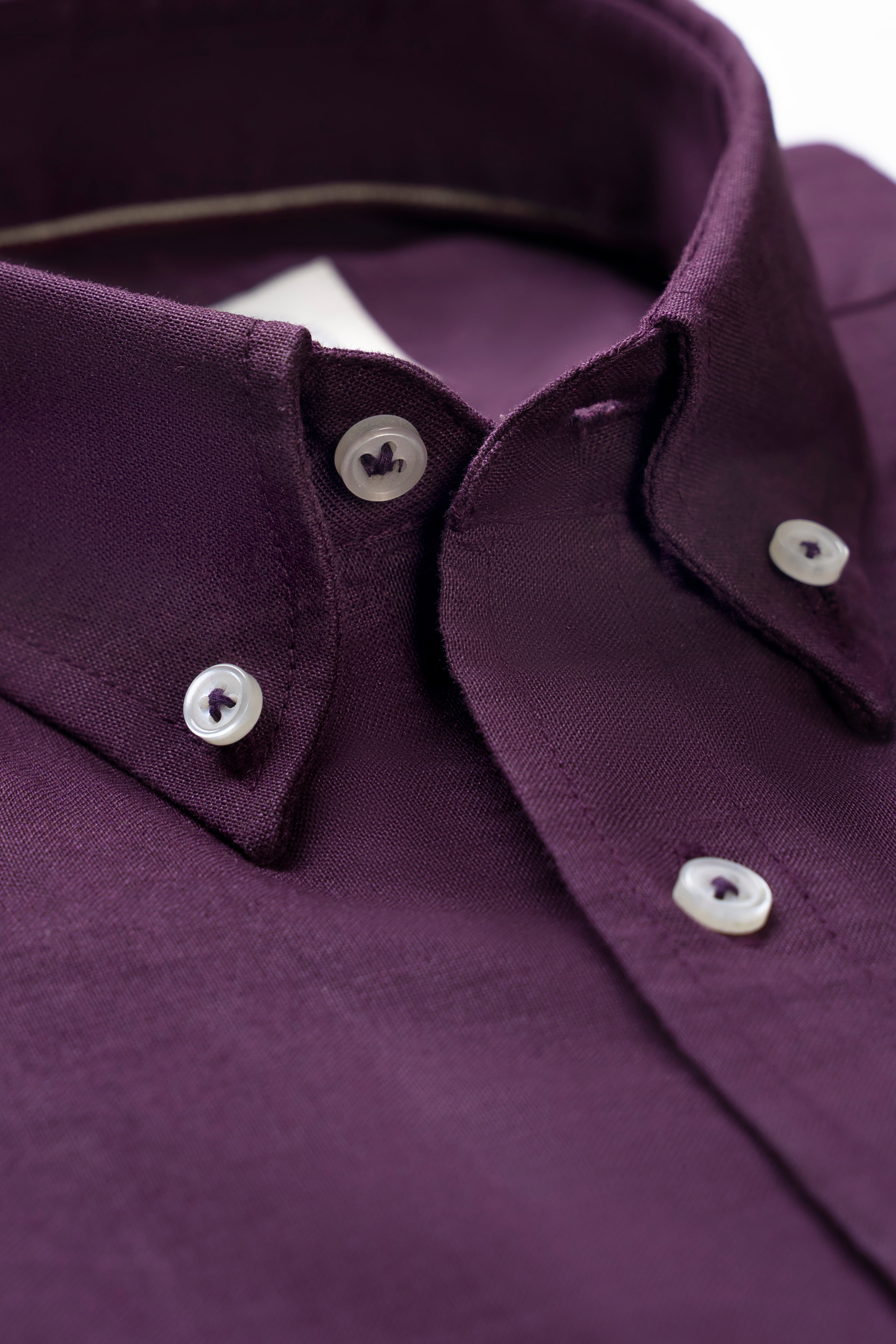 LINEN SMART SHIRT BURGUNDY