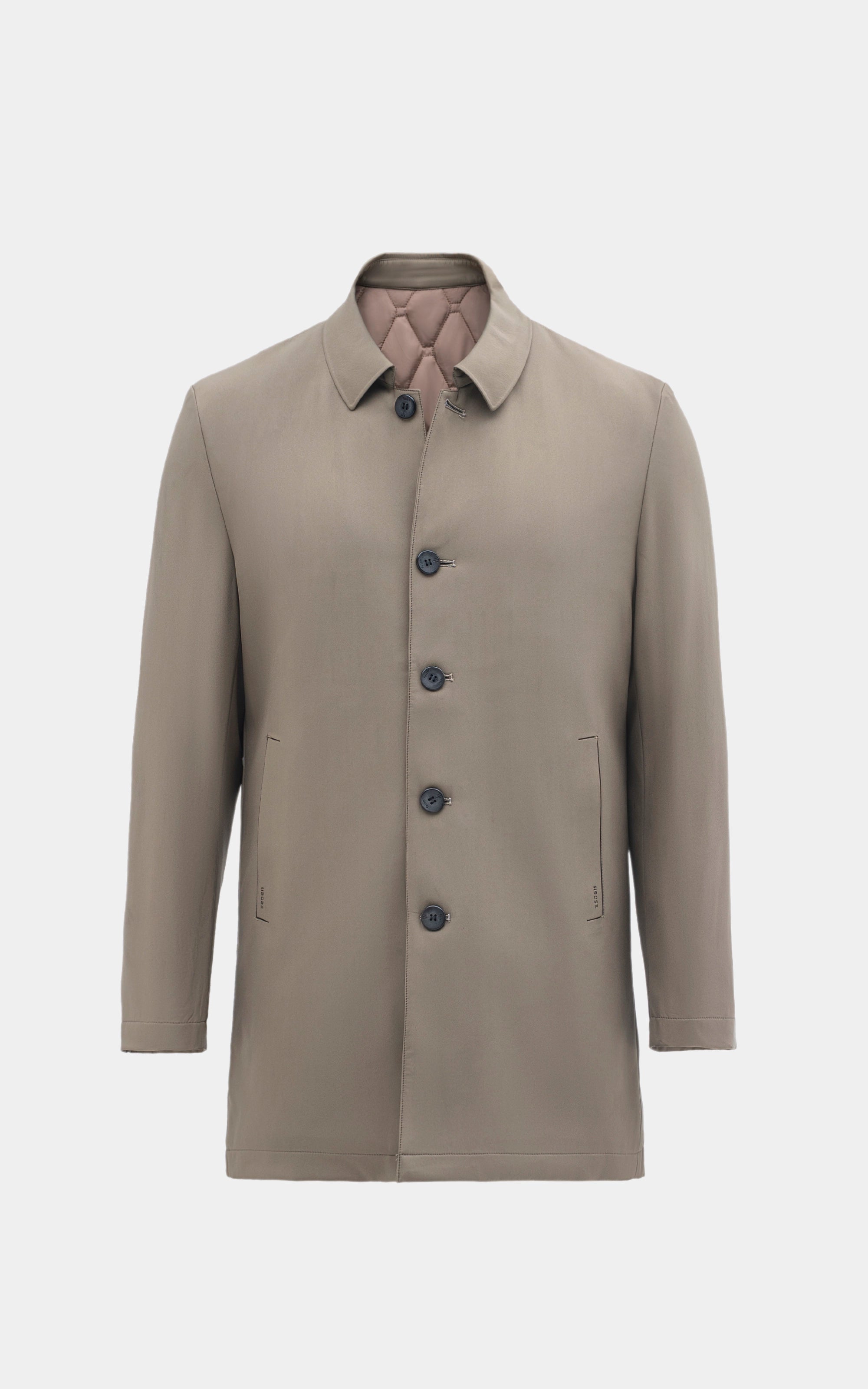 REGULAR FIT FULLSLEEVE LONG JACKET KHAKI