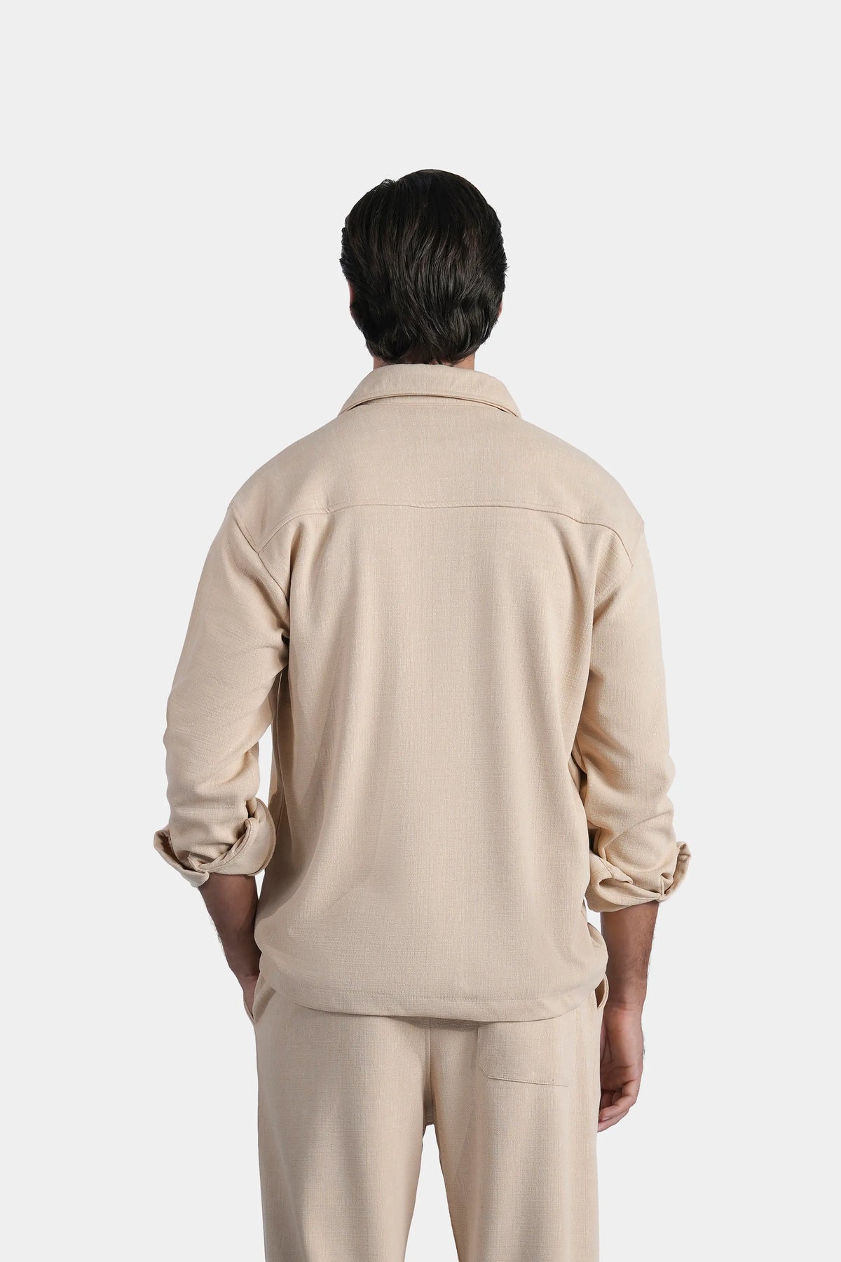 CASUAL SHIRT OVERSIZE FIT BEIGE