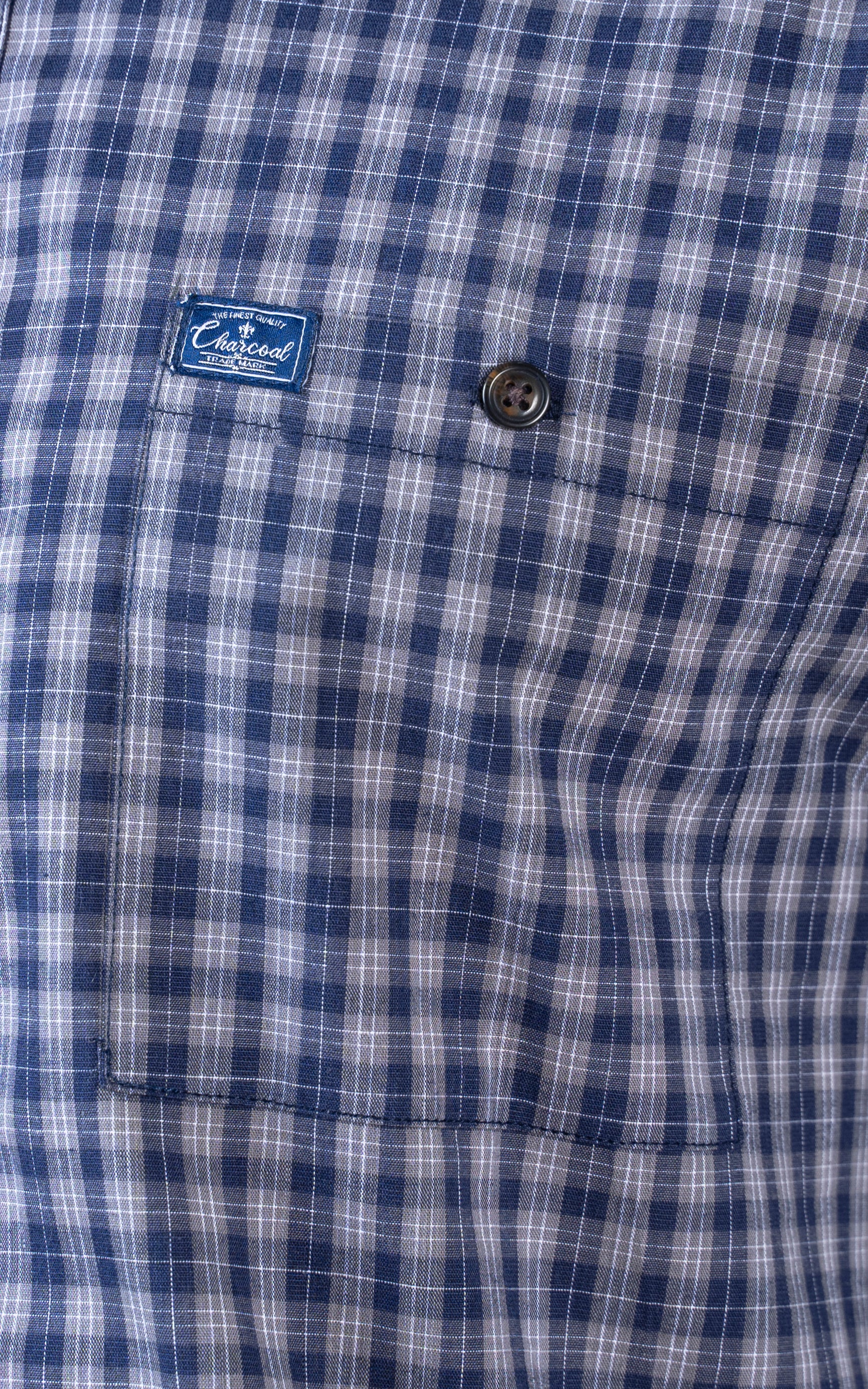 CHECKED CASUAL SHIRT GREY NAVY