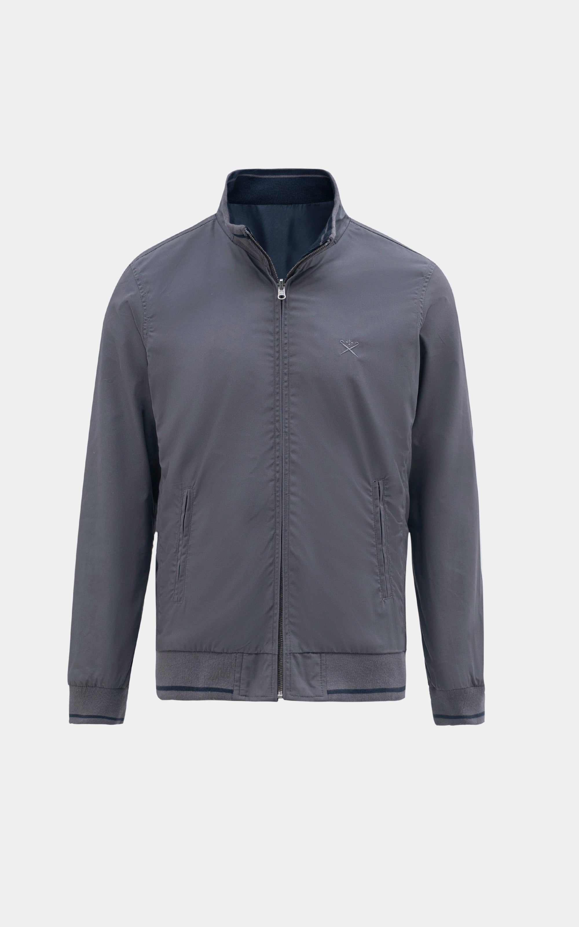 SIM FIT FULLSLEEVE REVERSIBLE  JACKET NAVY OLIVE