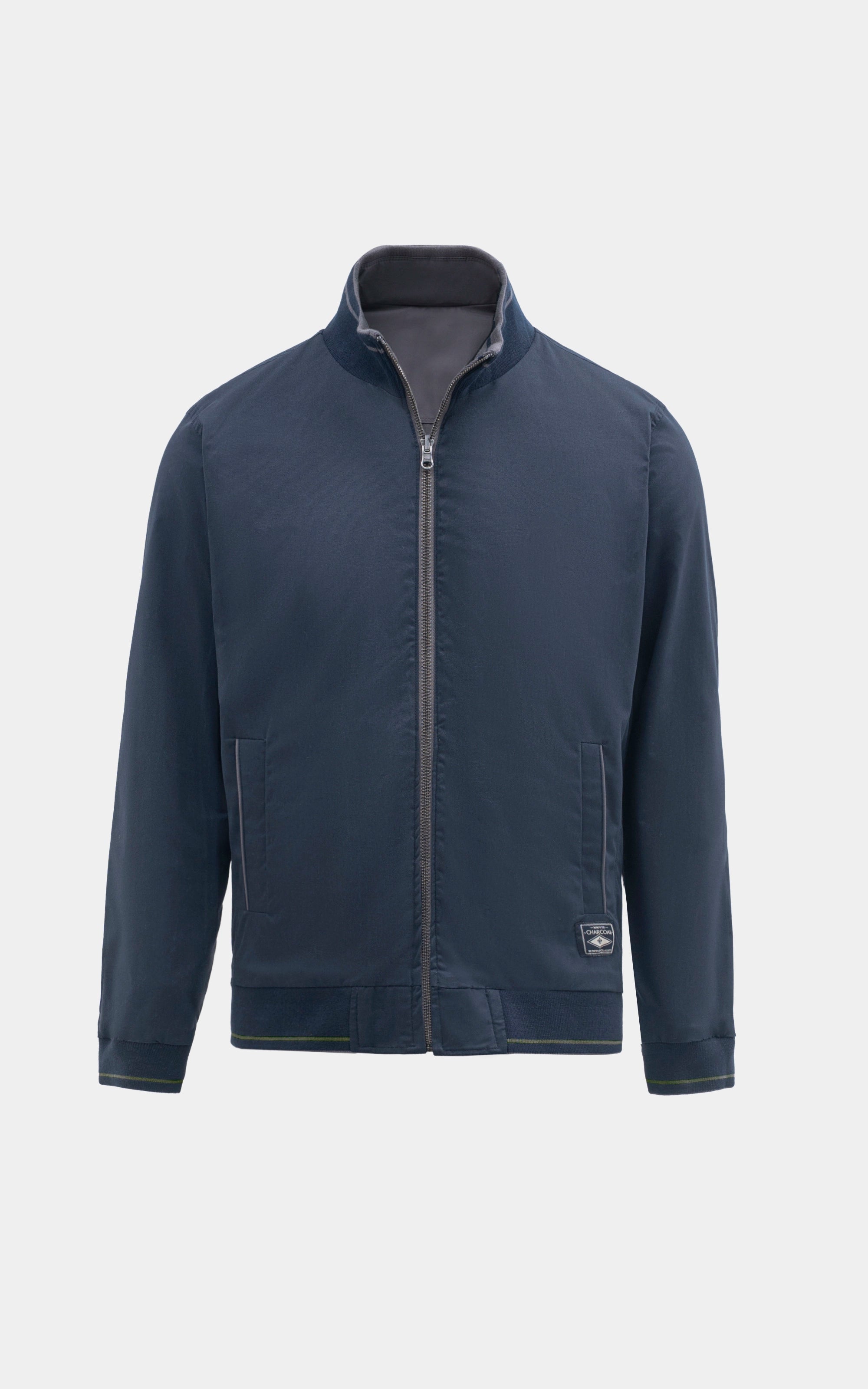 SIM FIT FULLSLEEVE REVERSIBLE  JACKET NAVY OLIVE
