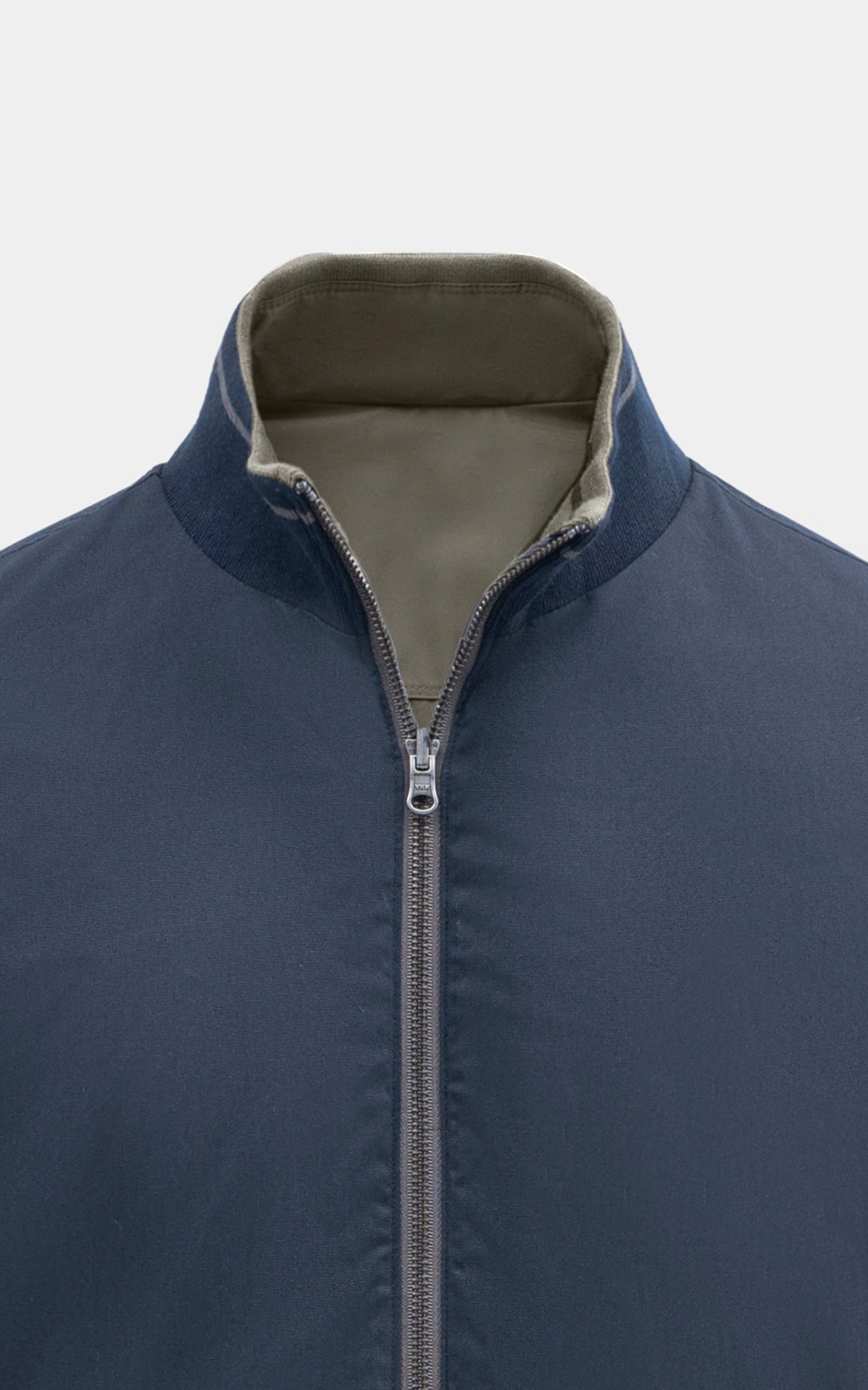 SIM FIT FULLSLEEVE REVERSIBLE  JACKET NAVY GREY
