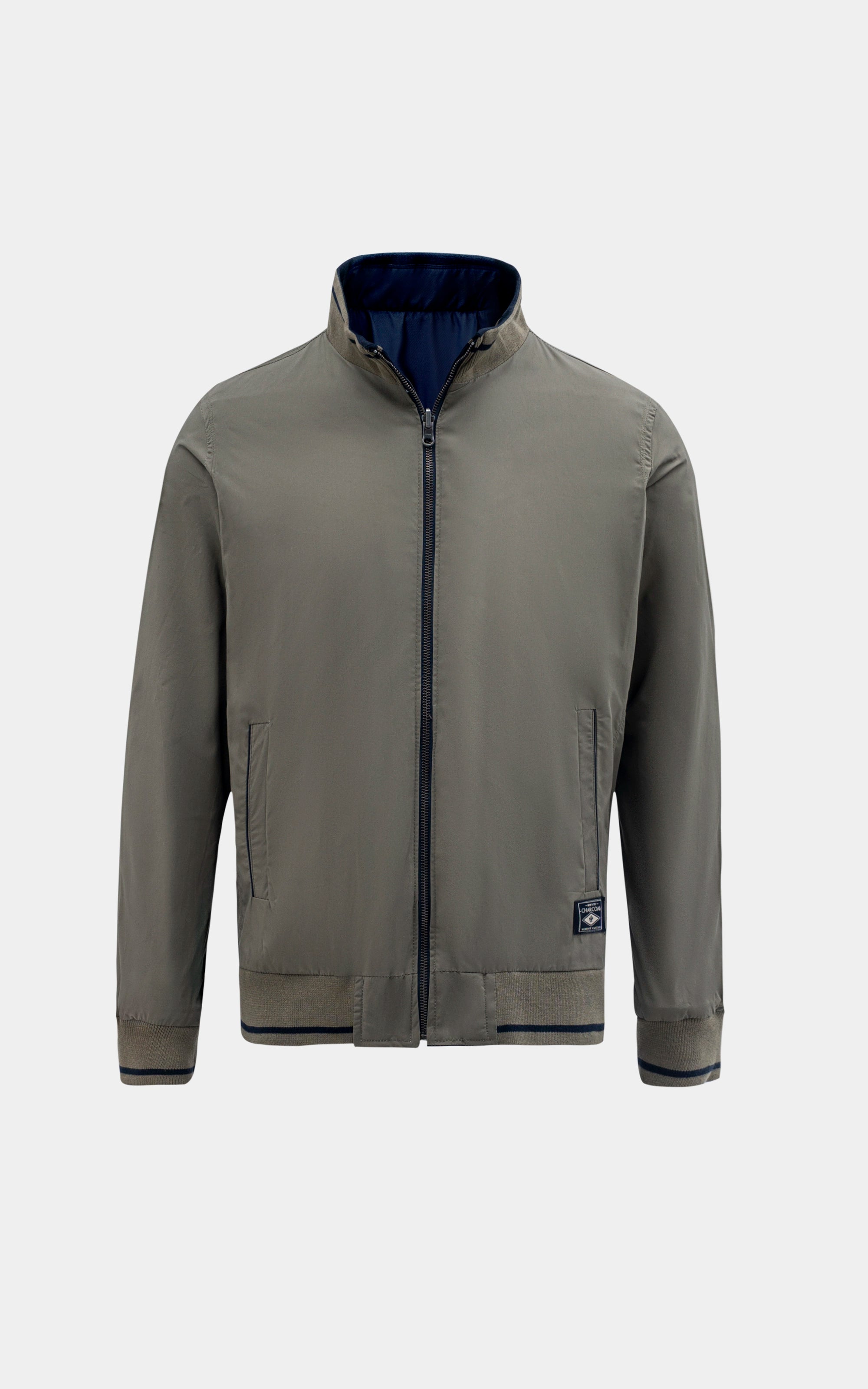 SIM FIT FULLSLEEVE REVERSIBLE  JACKET NAVY GREY