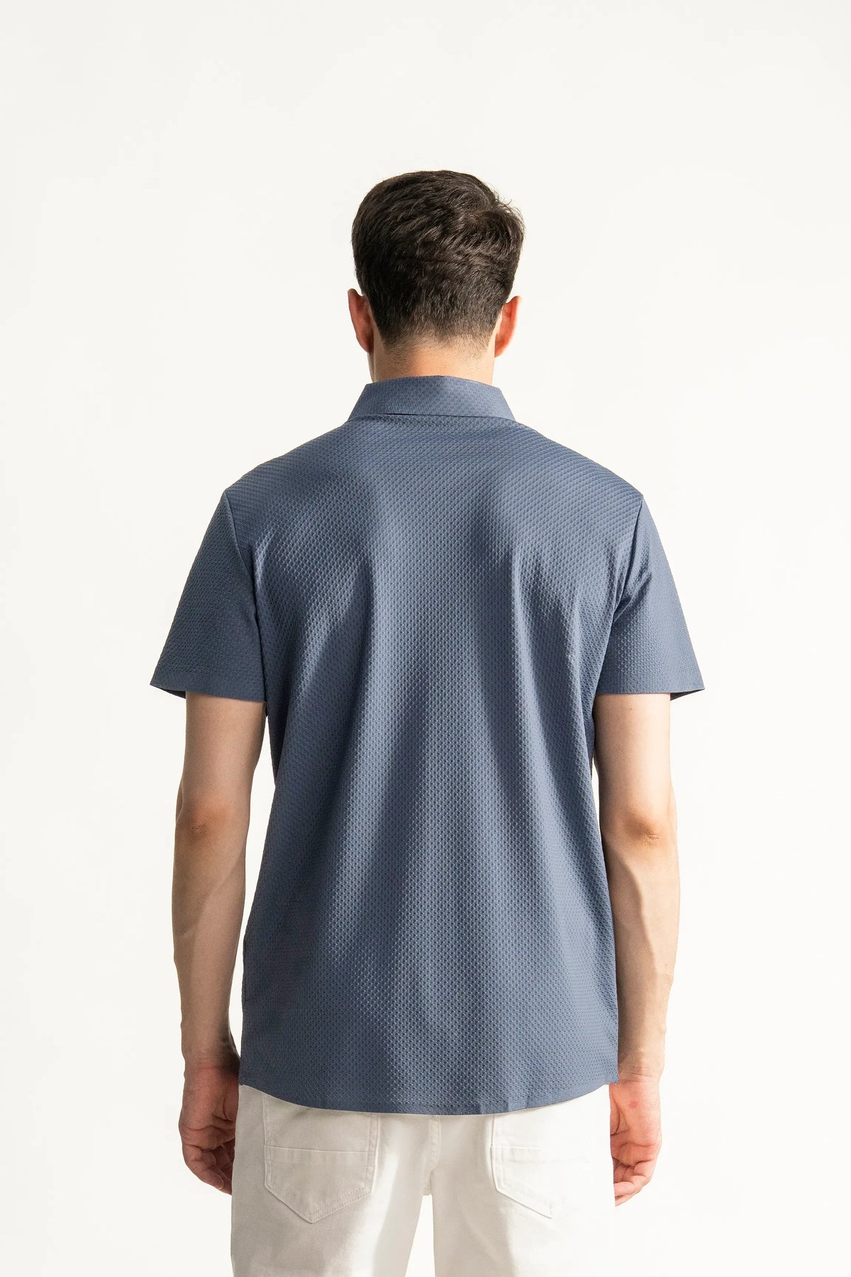 PREMIUM NYLON CASUAL SHIRT BLUISH GREY