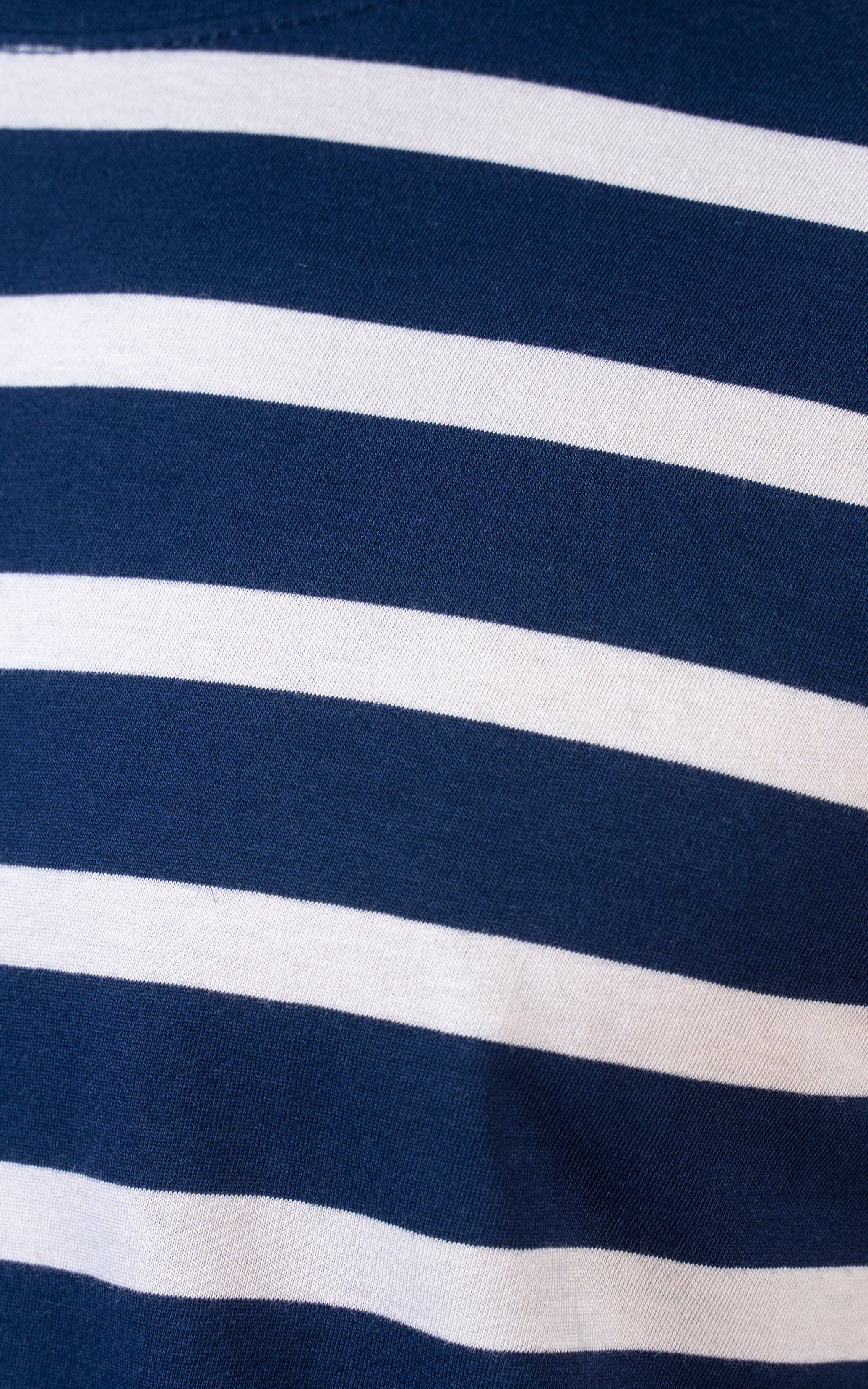 Yarn-dyed striped T-Shirt beige navy