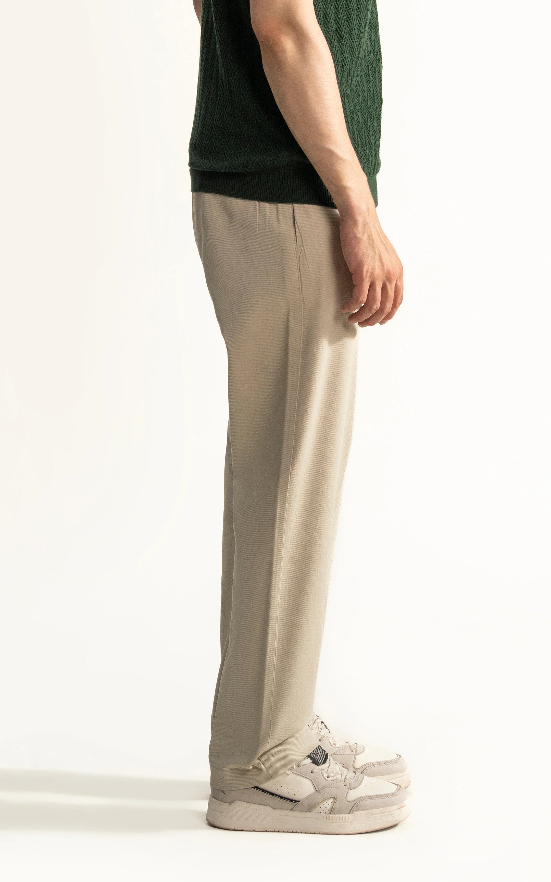 STRAIGHT FIT CASUAL TROUSER BEIGE