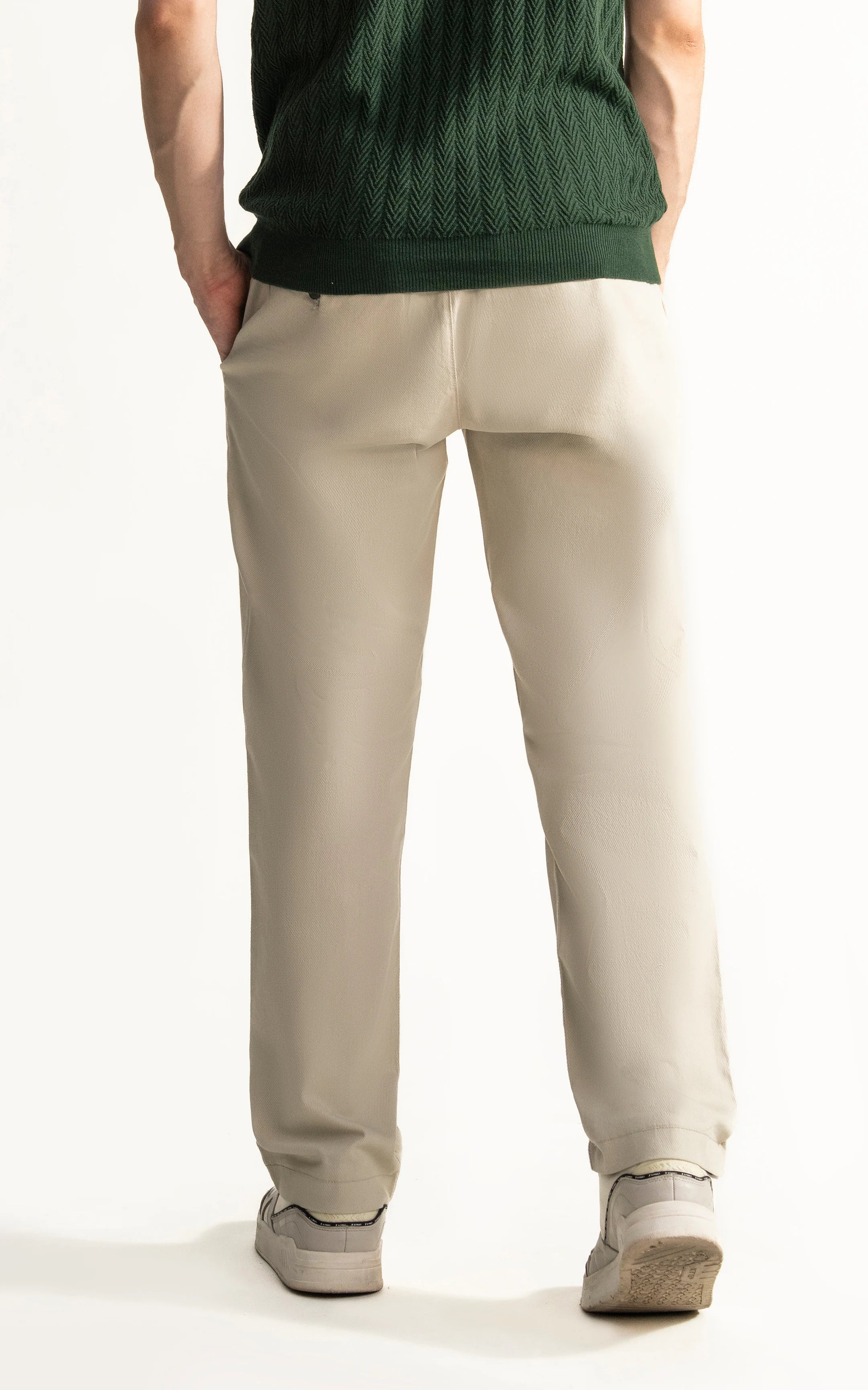 STRAIGHT FIT CASUAL TROUSER BEIGE