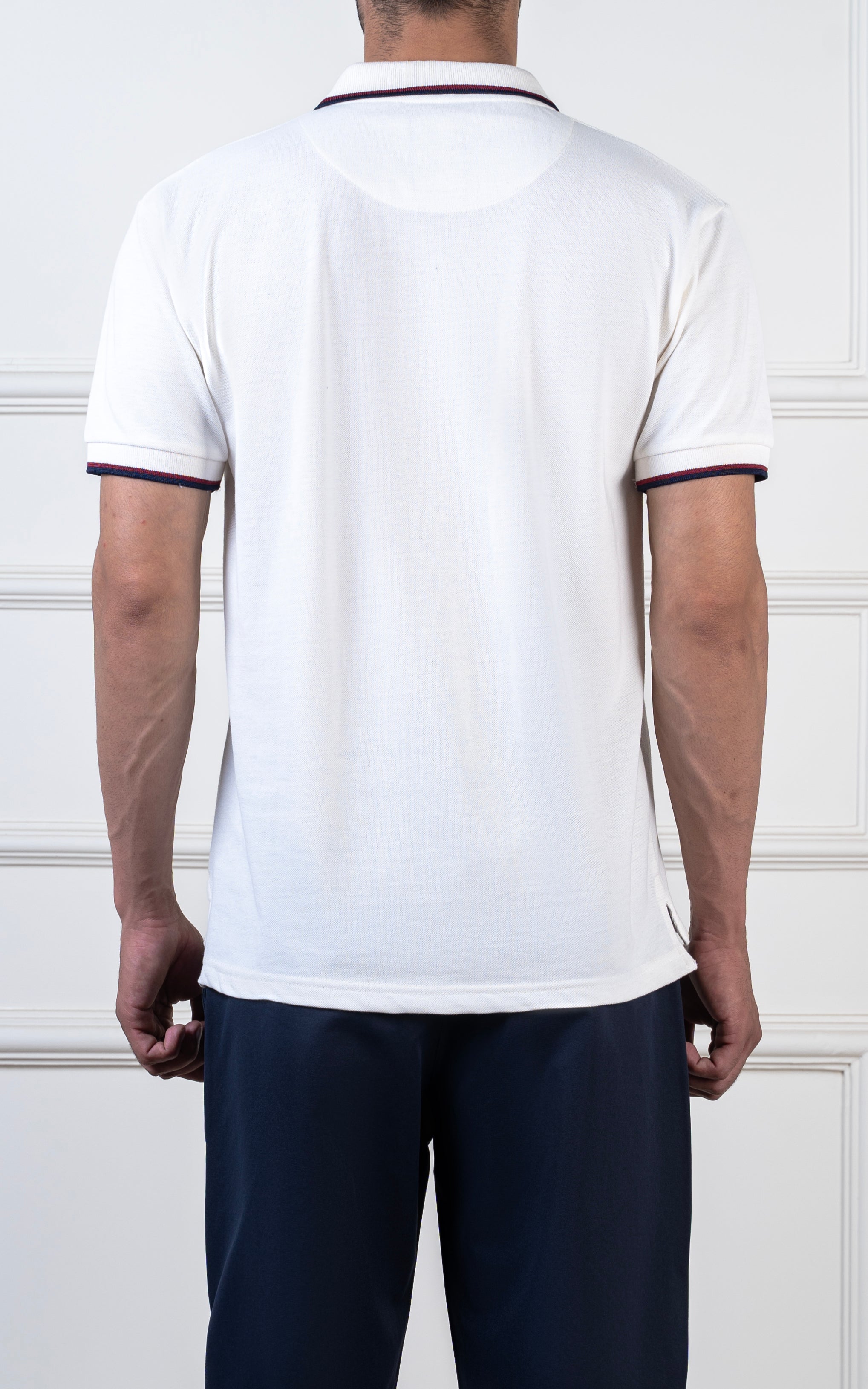 TIPPING POLO OFF WHITE